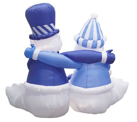 Winter Themed Inflatable Family Lawn Ornament Lanterns - QVC.com