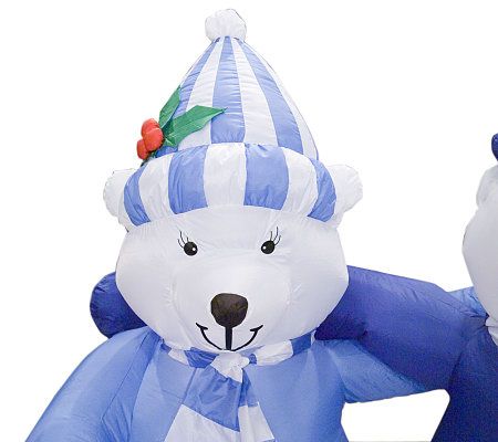 Winter Themed Inflatable Family Lawn Ornament Lanterns - QVC.com