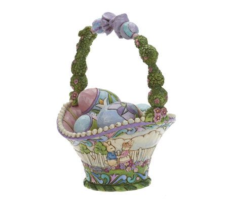 Jim Shore Heartwood Creek Annual Easter Basket - QVC.com