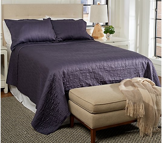 Bamboo King Oversized Coverlet Set, Qvc King Bed