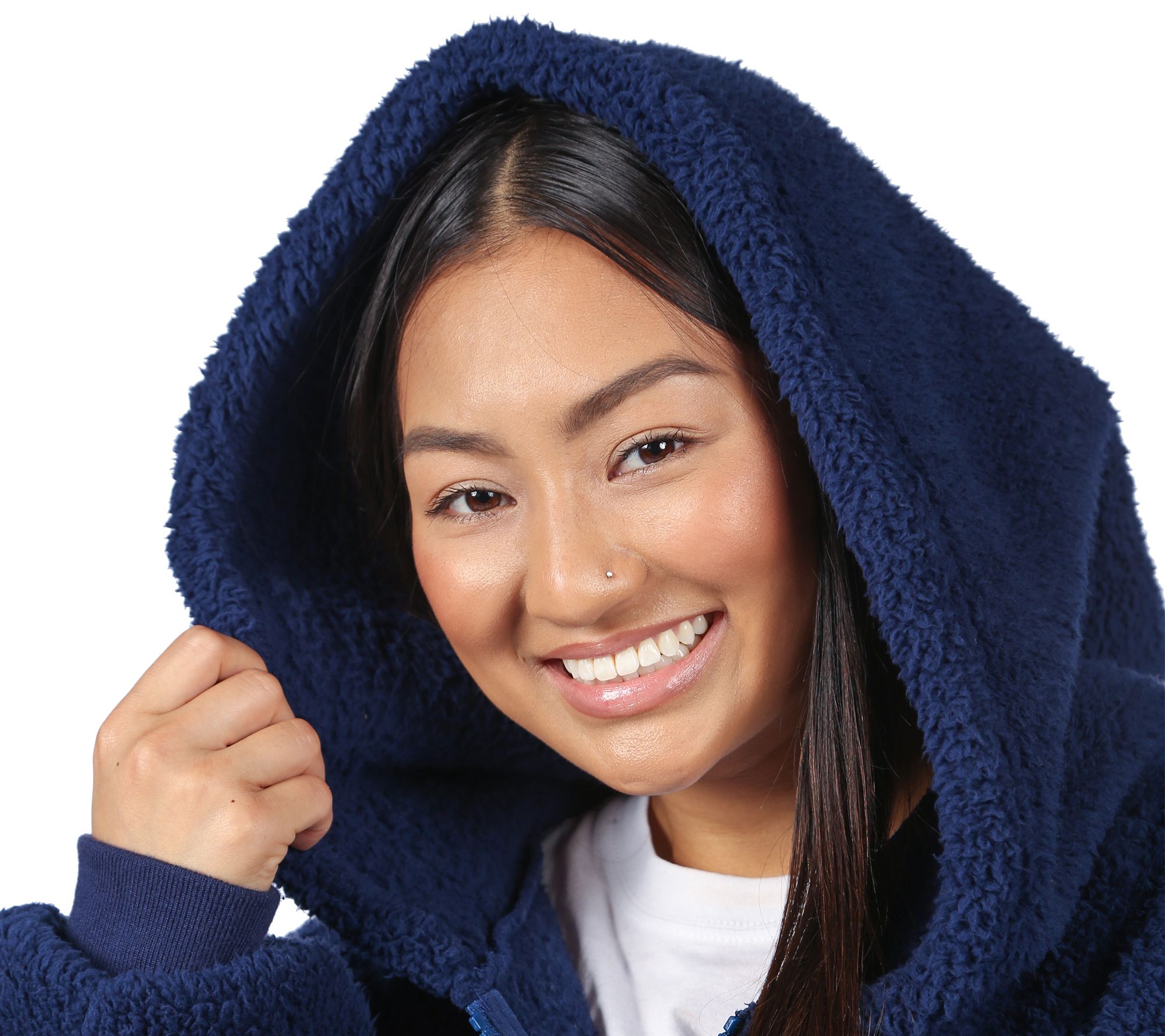 The Comfy 1/4Zip Sherpa Teddy Bear Wearable Blanket