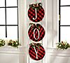 Joy Plaid Hanging Decor with Bows by Valerie by Valerie