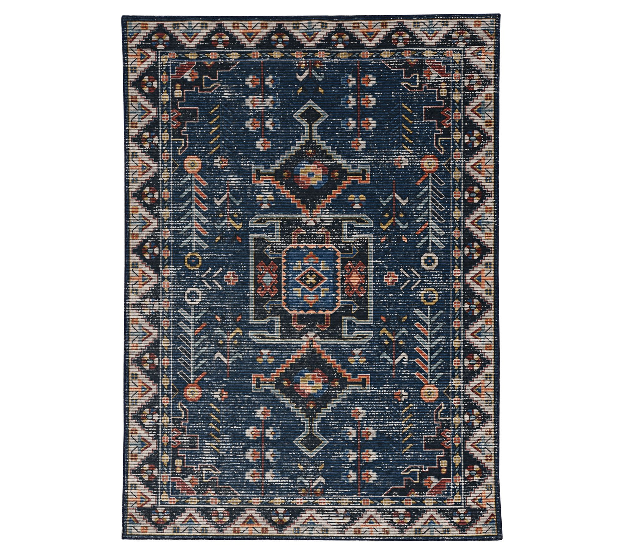 Linon Home Riley Washable 3'x5' Decorative Non-Slip Rug