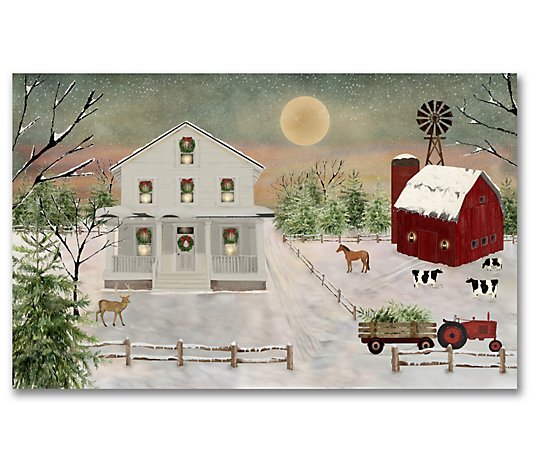 Courtside Market Farm Christmas 12x18 Canvas