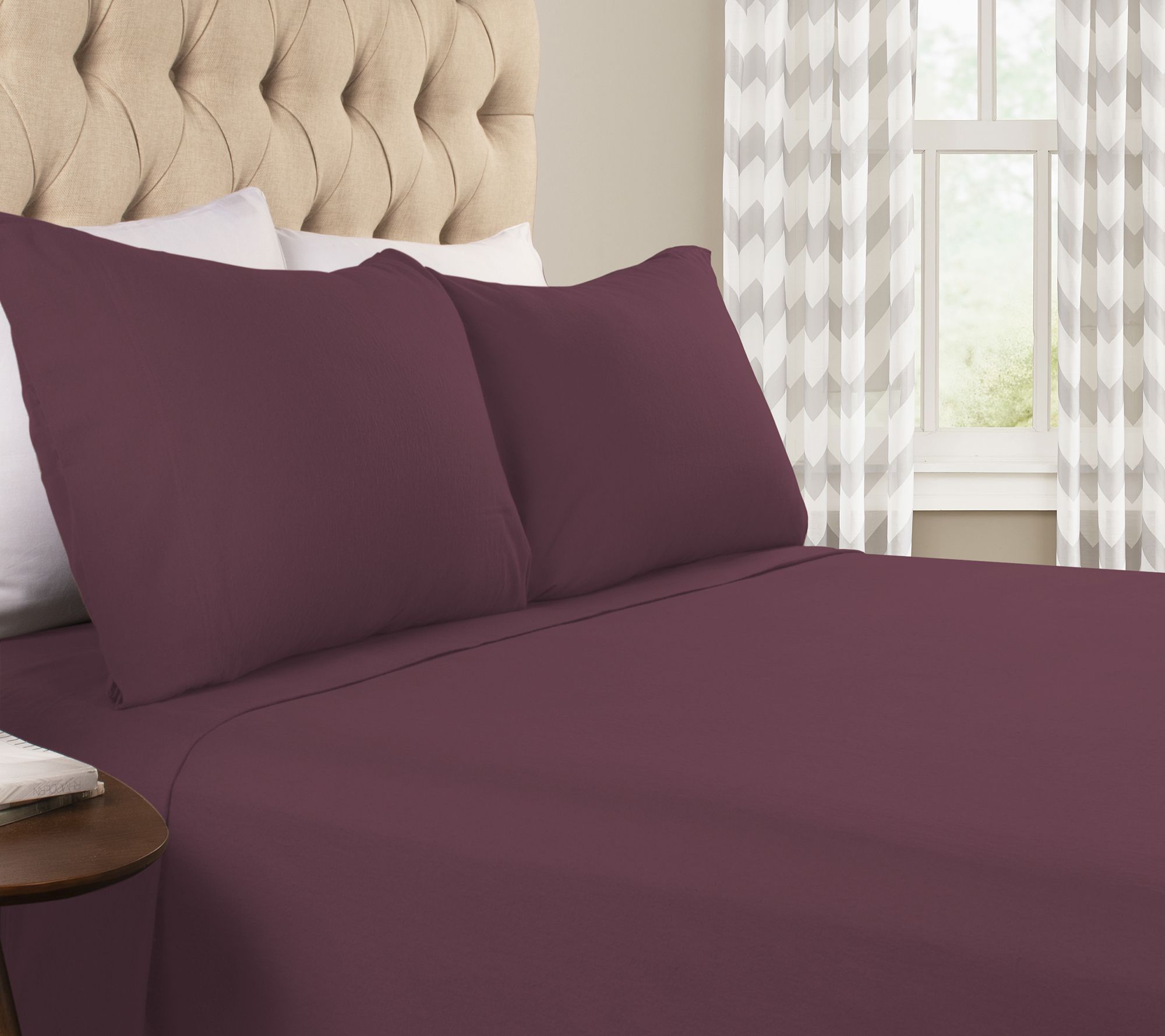Superior Cotton Flannel Deep Pocket Solid Sheet, Split King