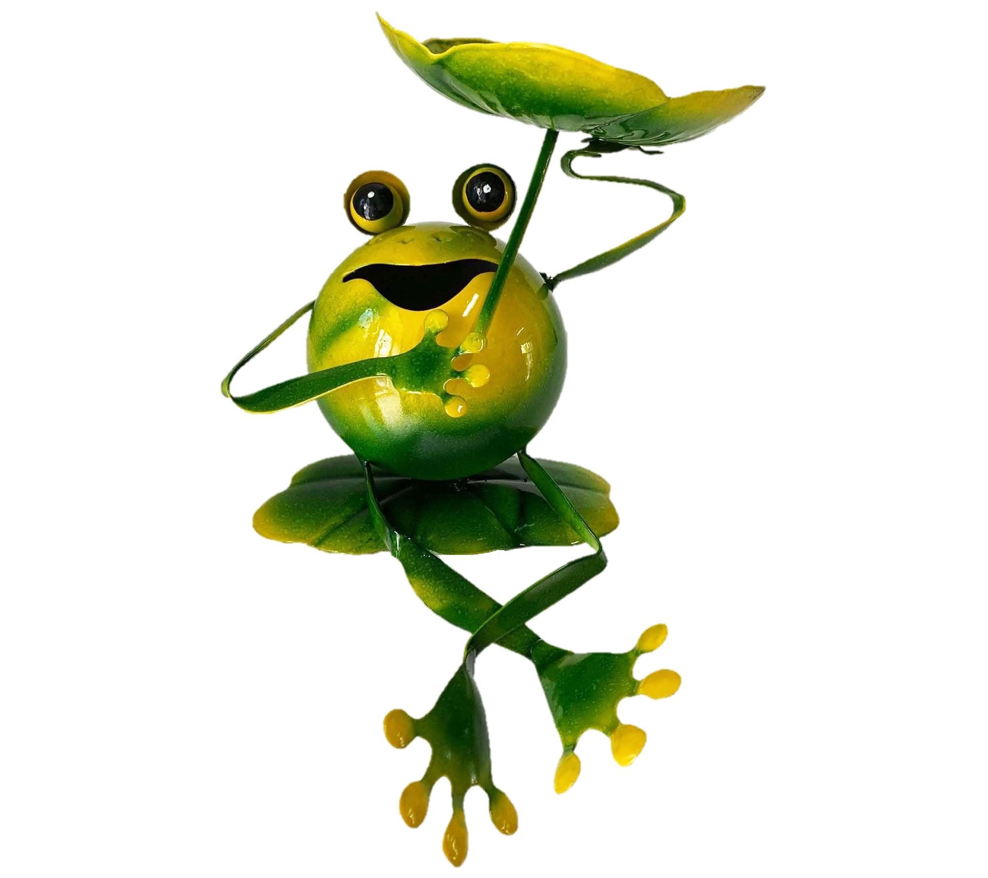 SWI Garden 9.5" Iron Frog Bird Feeder