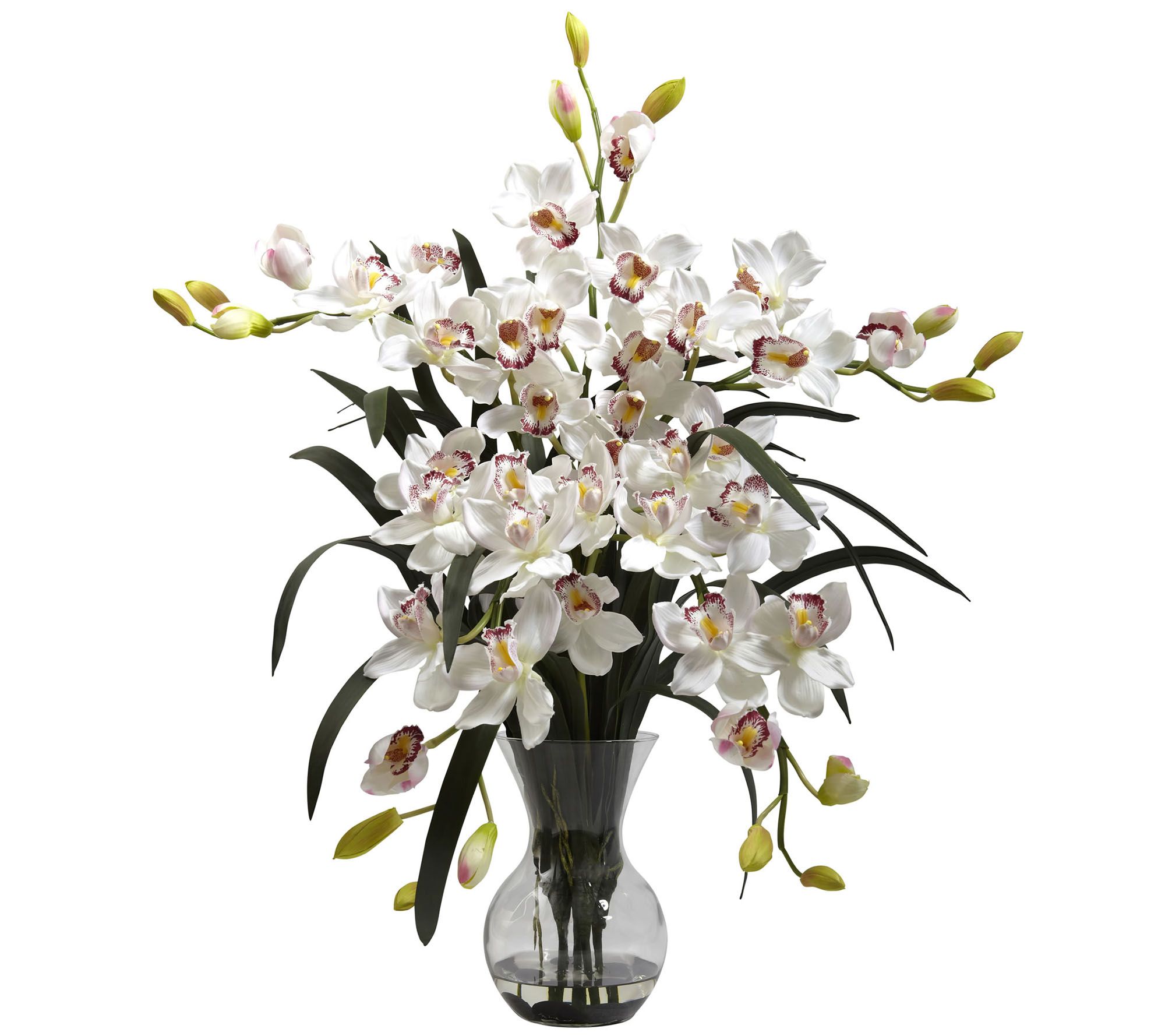 Large Cymbidium Silk Flower Arrangement by Nearly Natural