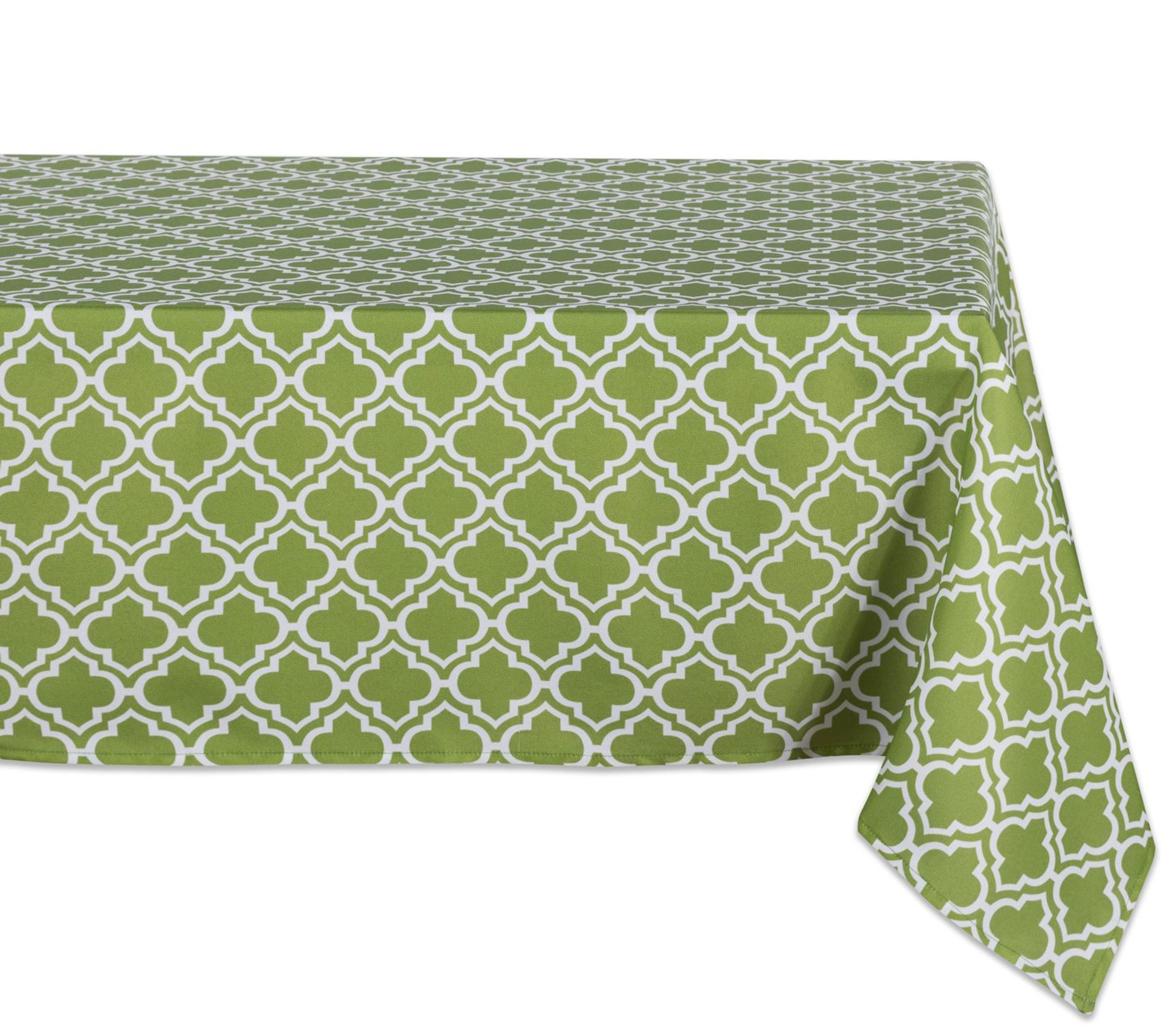 Design Imports Lattice Outdoor Tablecloth 60" x84"