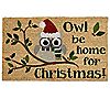 DII Owl Be Home For Christmas Natural Coir Doormat