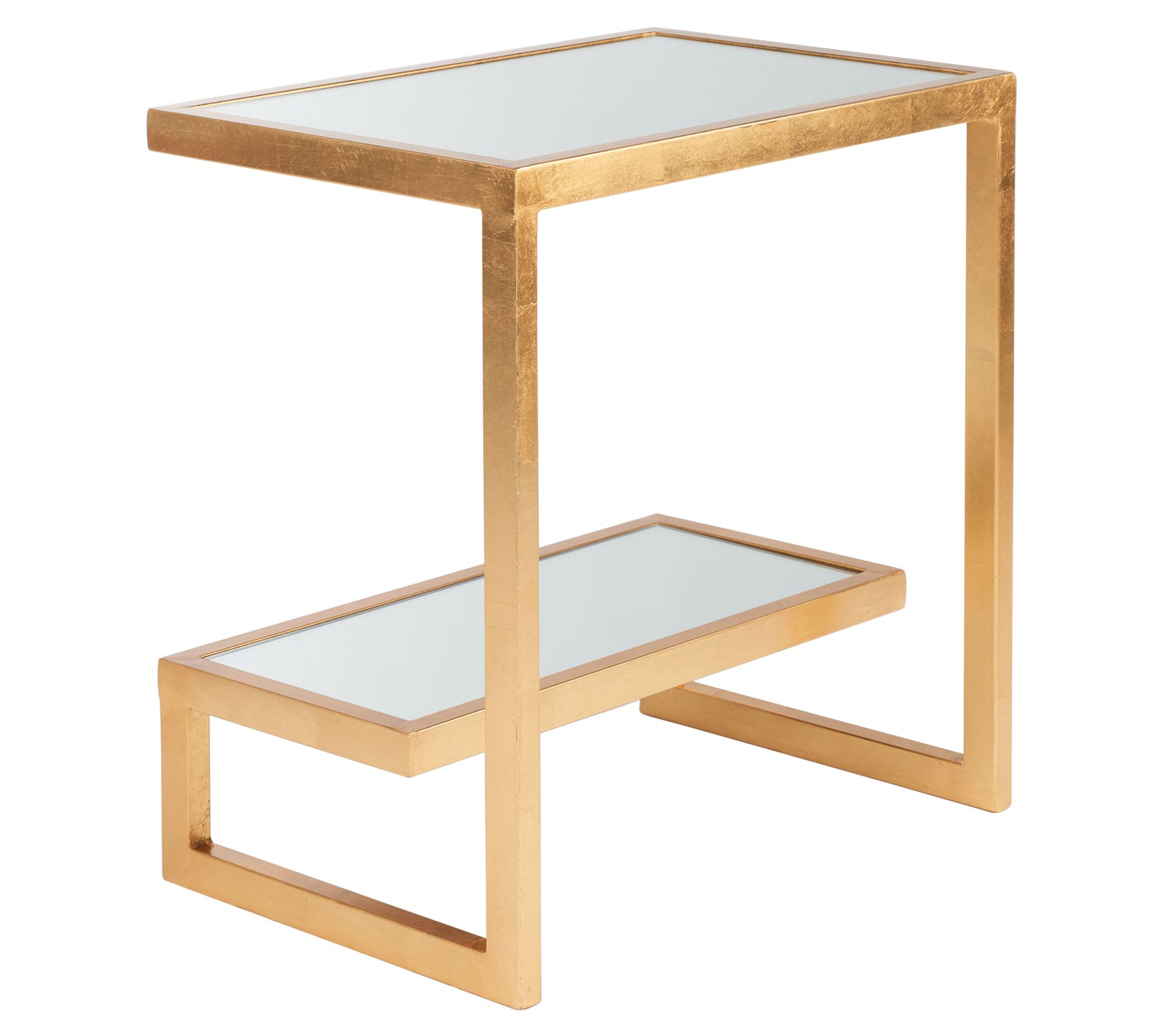 Safavieh Kennedy Mirror Top Gold Accent Table