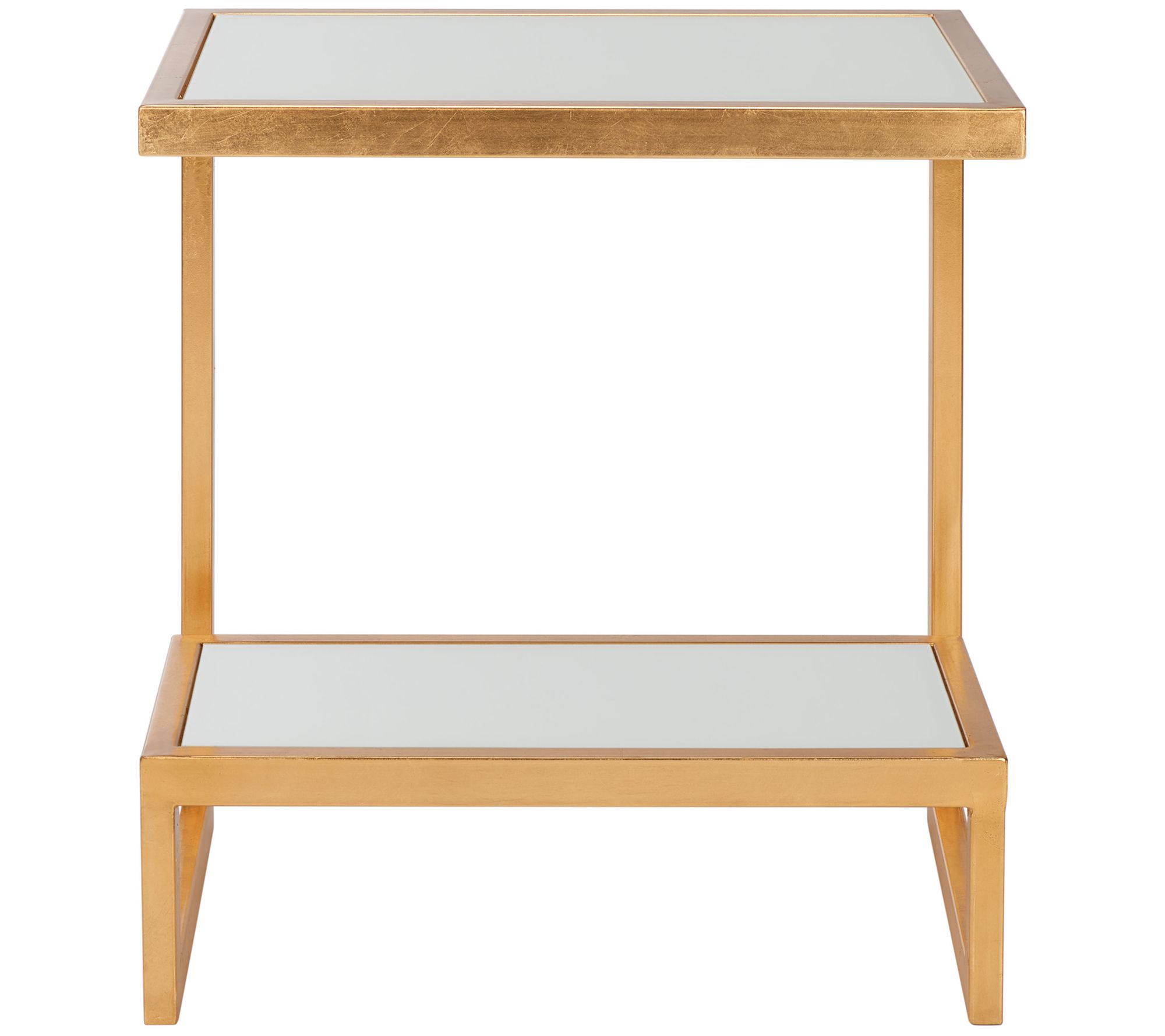 Safavieh Kennedy Mirror Top Gold Accent Table