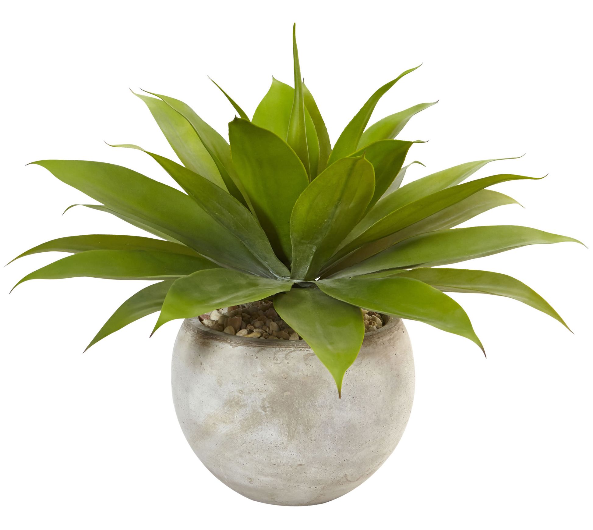 Agave in Sand Colored Bowl by Nearly Natural