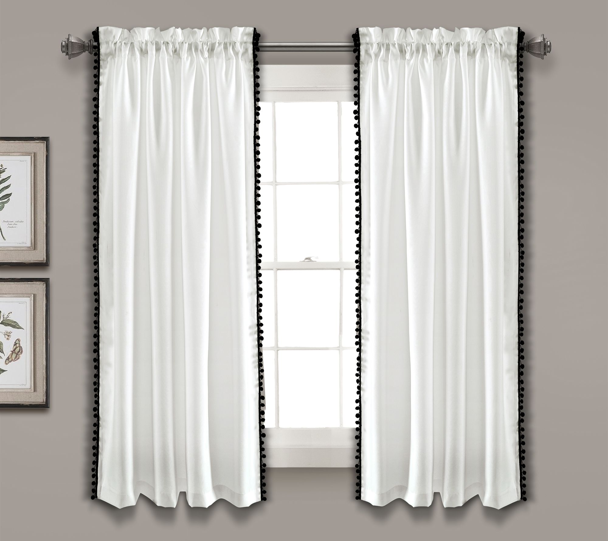 Pom Pom 50" x 63" Single Window Panel by Lush Decor