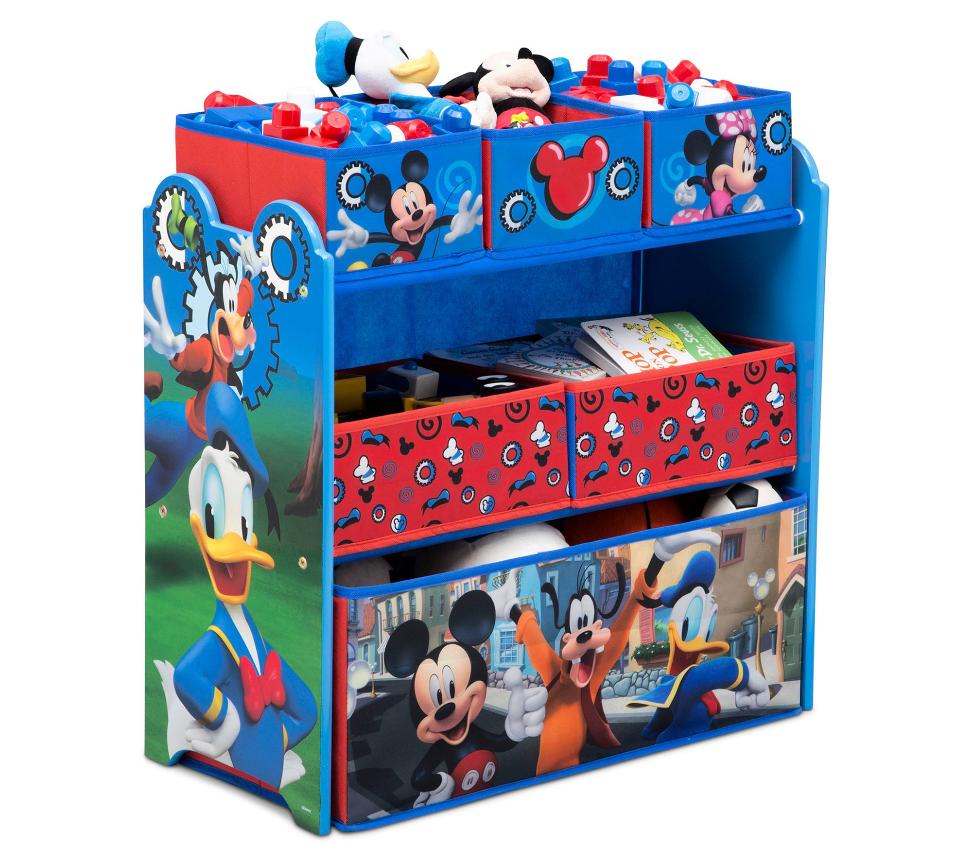 Disney Mickey Mouse 6 Bin Toy Organizer by Delta Children - QVC.com