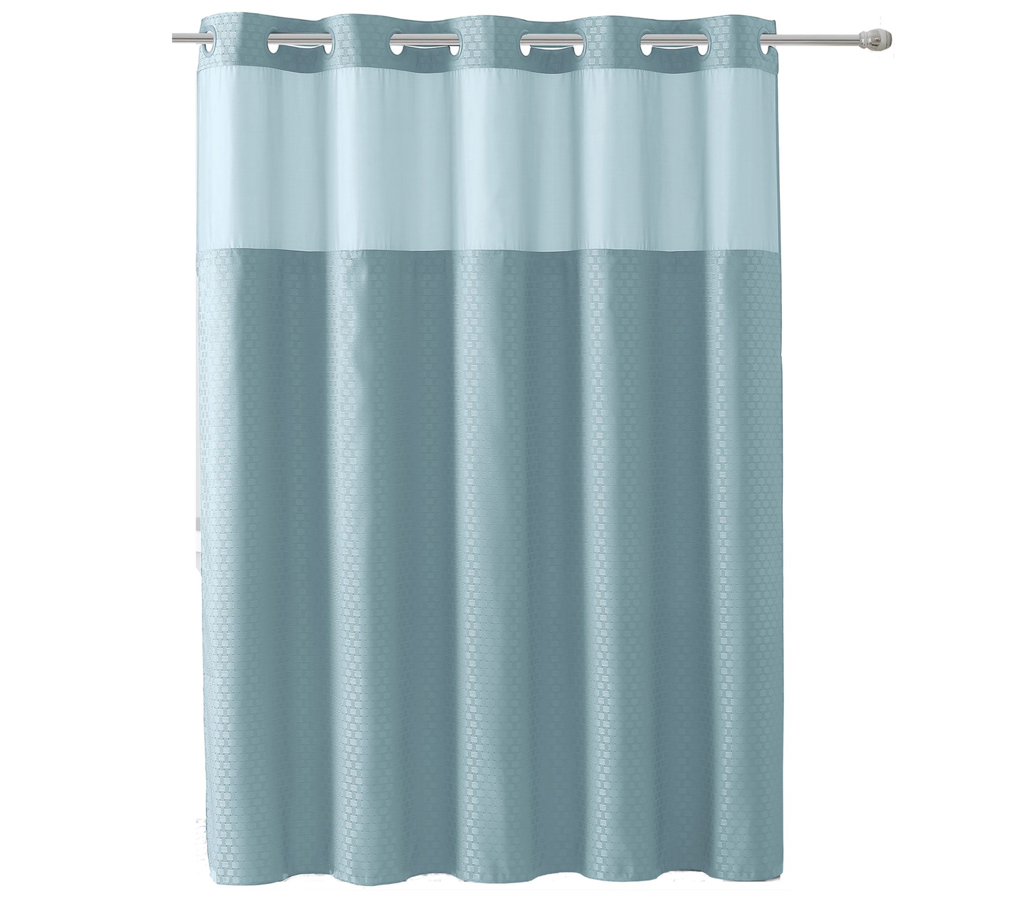 Hookless Basketweave Shower Curtain with Peva Liner