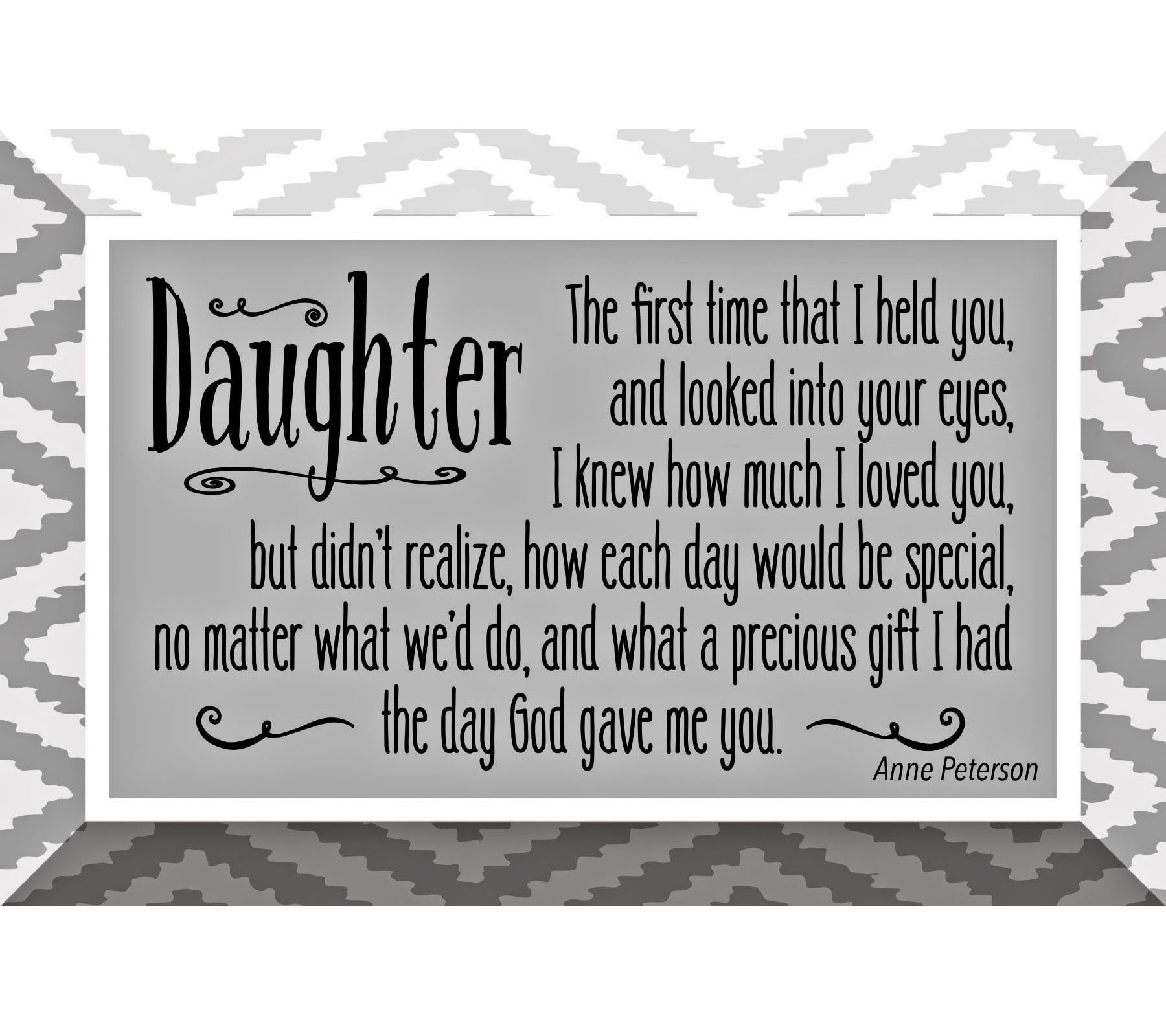 Dexsa Daughter Glass Plaque with Easel 6"x4"