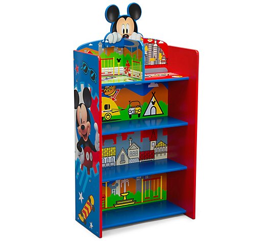 Mickey Mouse Wooden Playhouse 4-Shelf Bookcase