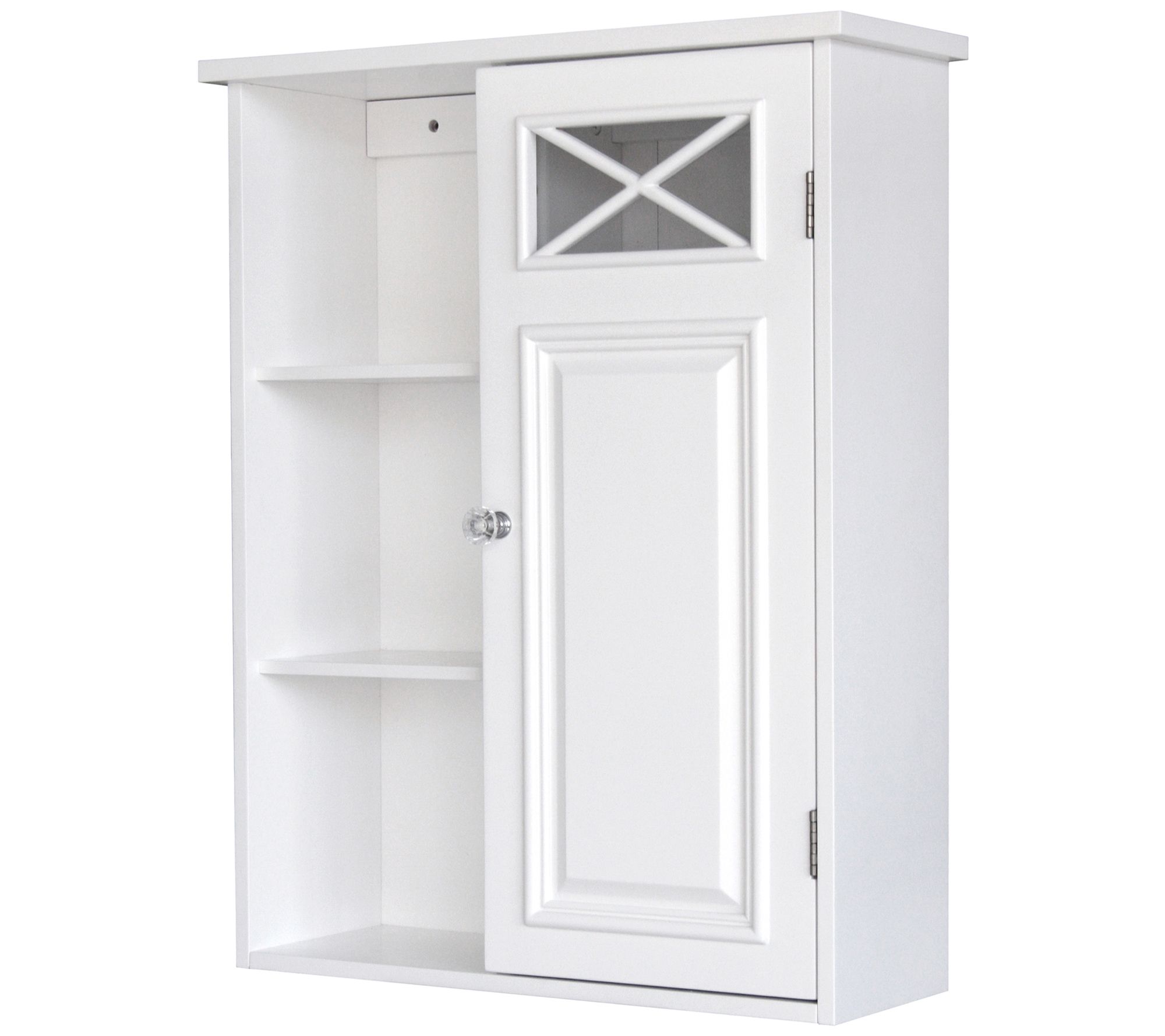 Teamson Home Removable Wall Cabinet w/ Cross Moding