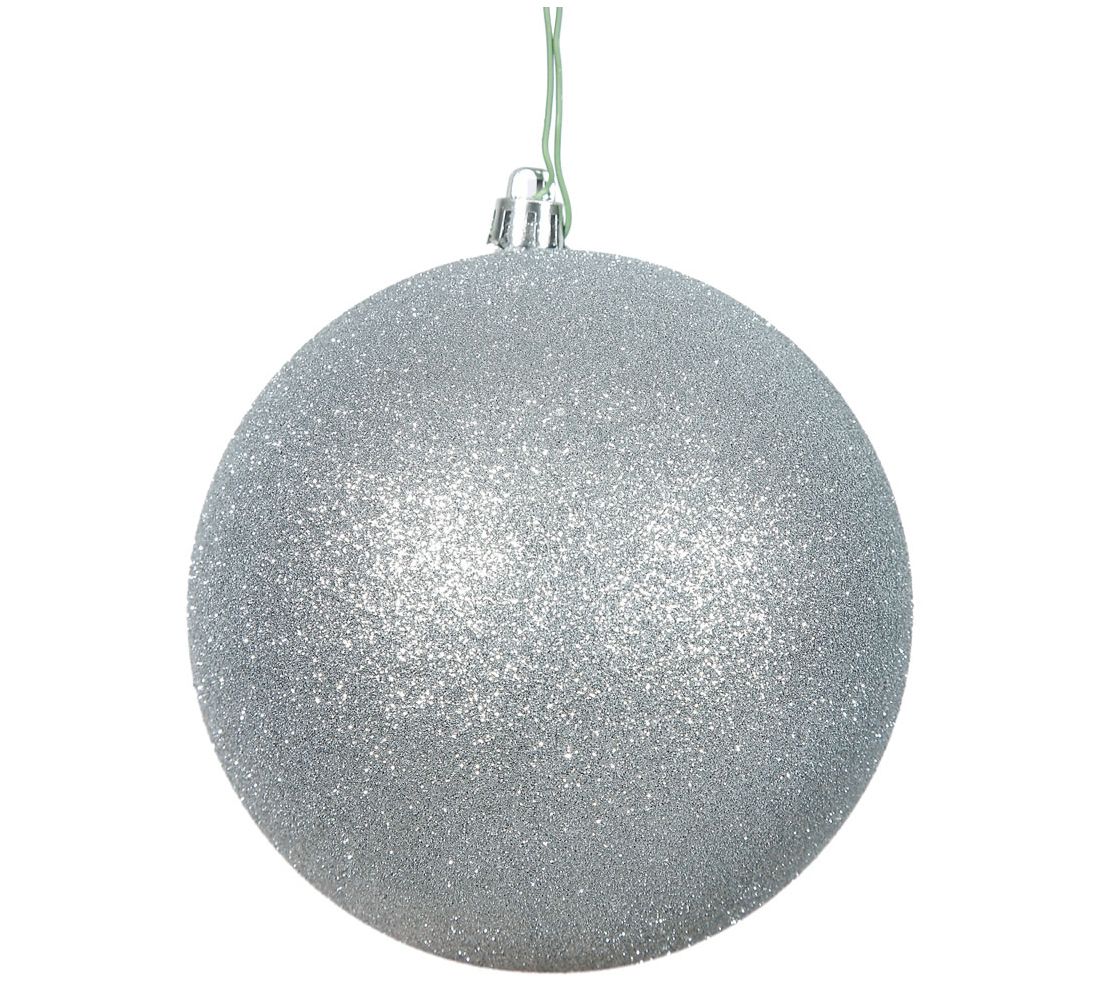 Vickerman 6" Glitter Ball Ornament, 4 per Bag