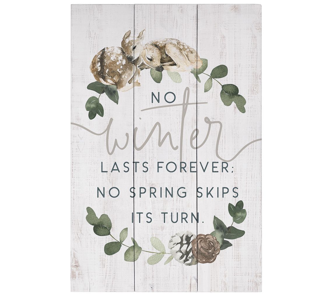 Sincere Surroundings 16" Winter Last Forever Ru stic Pallet