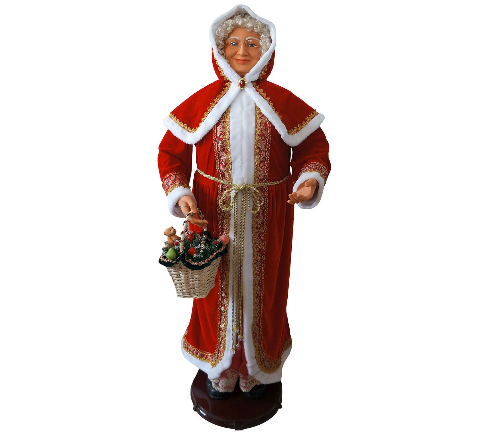 Christmas Time 58-In. Dancing Mrs. Claus with H ooded Cloak