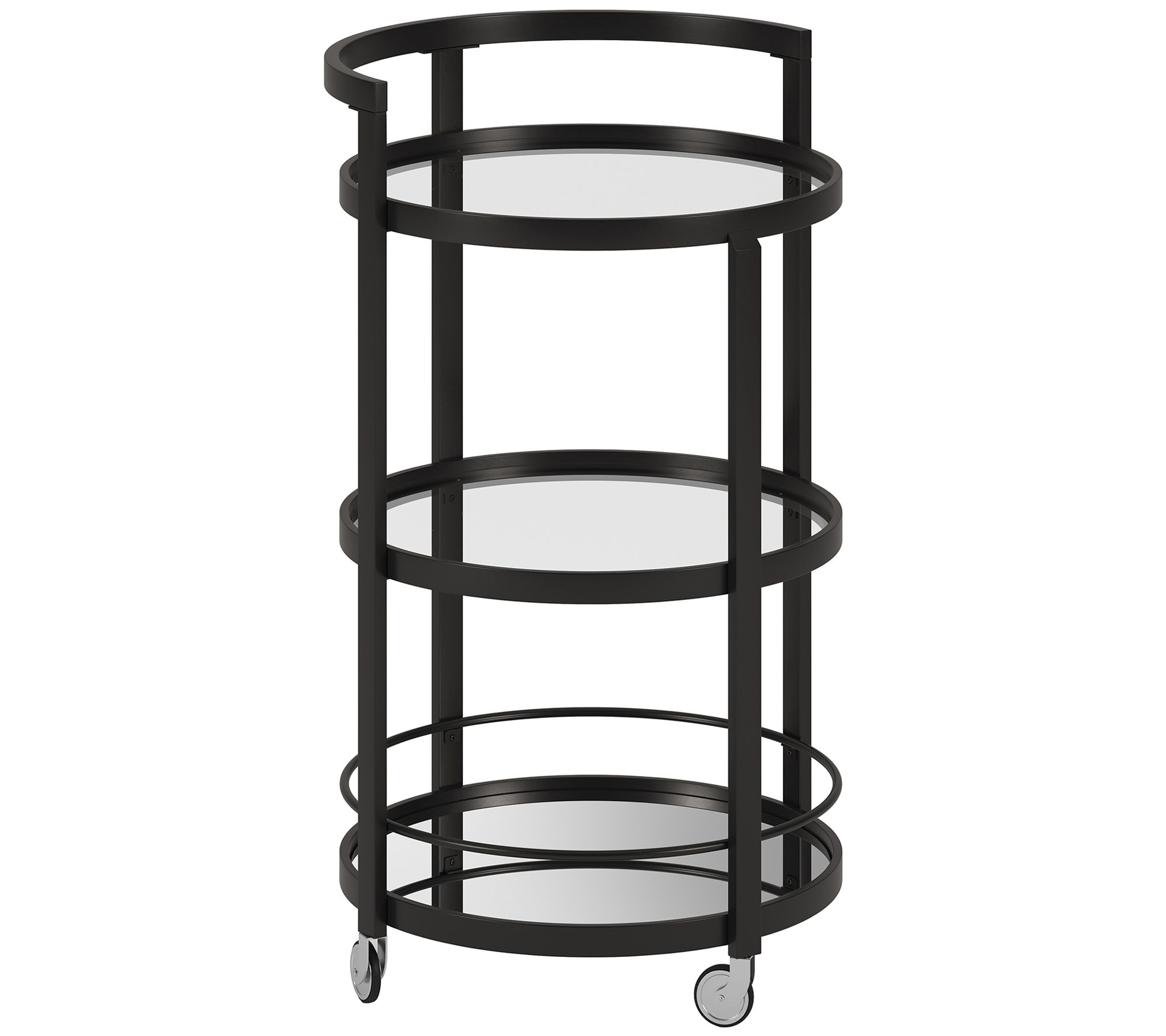 Hudson & Canal Hause 21" Wide Round Bar Cart