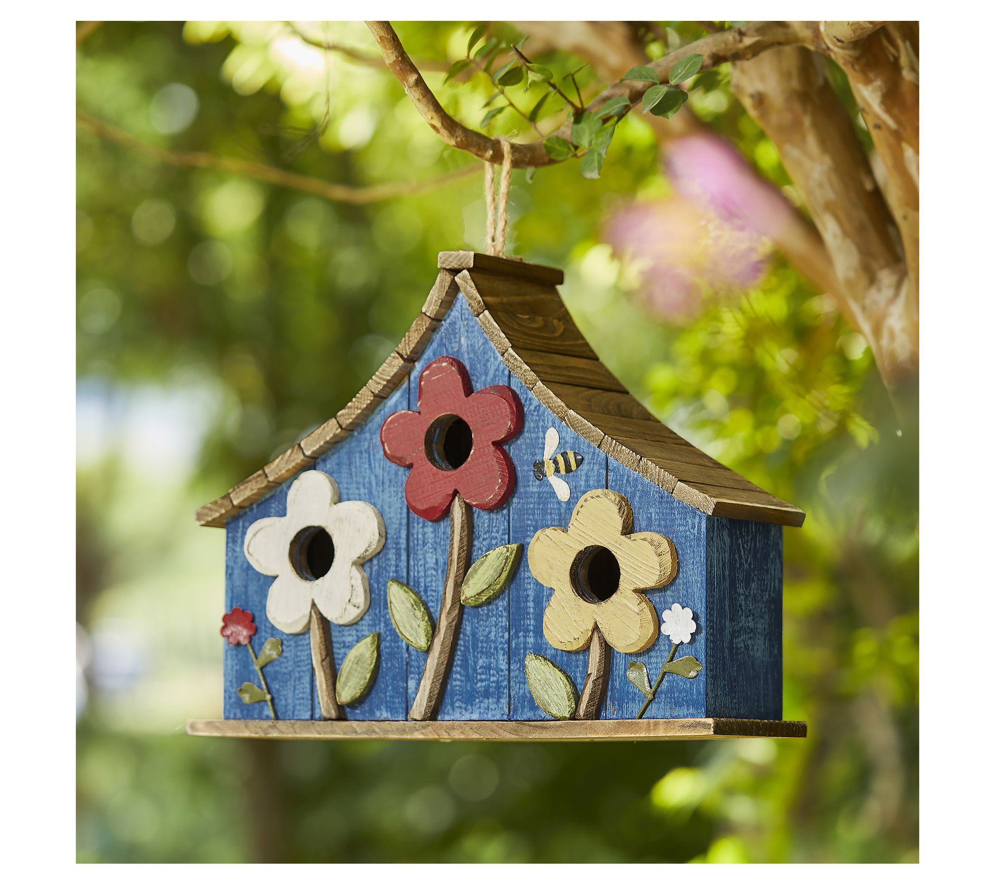 Glitzhome 15'' Three Story XL Villa Style Decorative Birdhouse