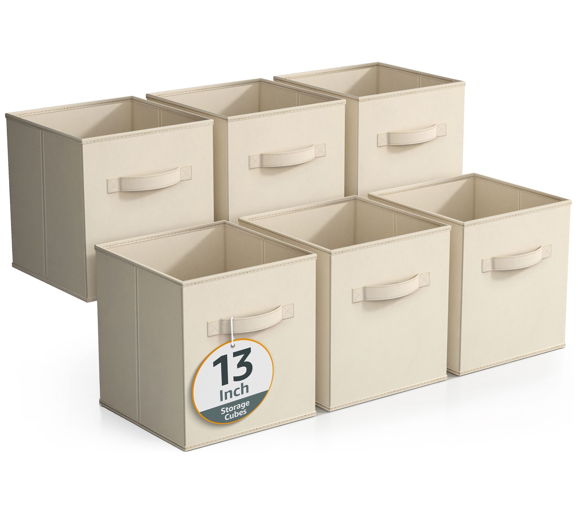 Sorbus 6 Pack 13 Inch Foldable Fabric Storage Cubes