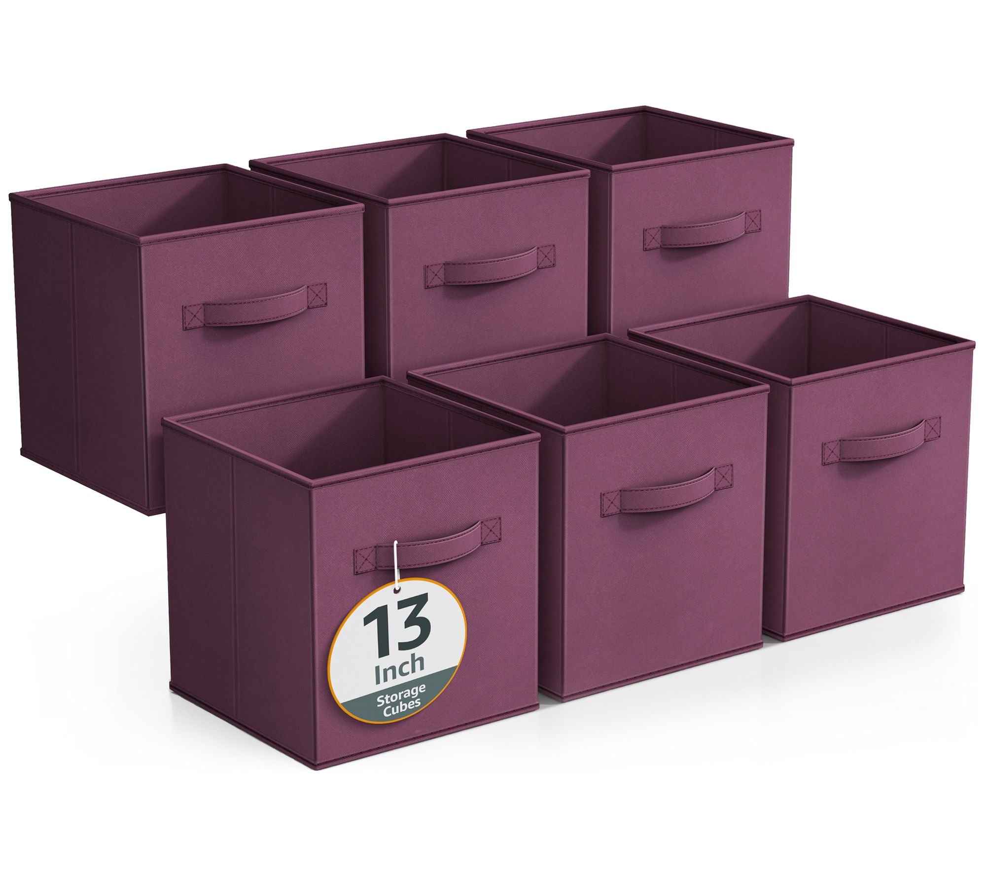 Sorbus 6 Pack 13 Inch Foldable Fabric Storage Cubes