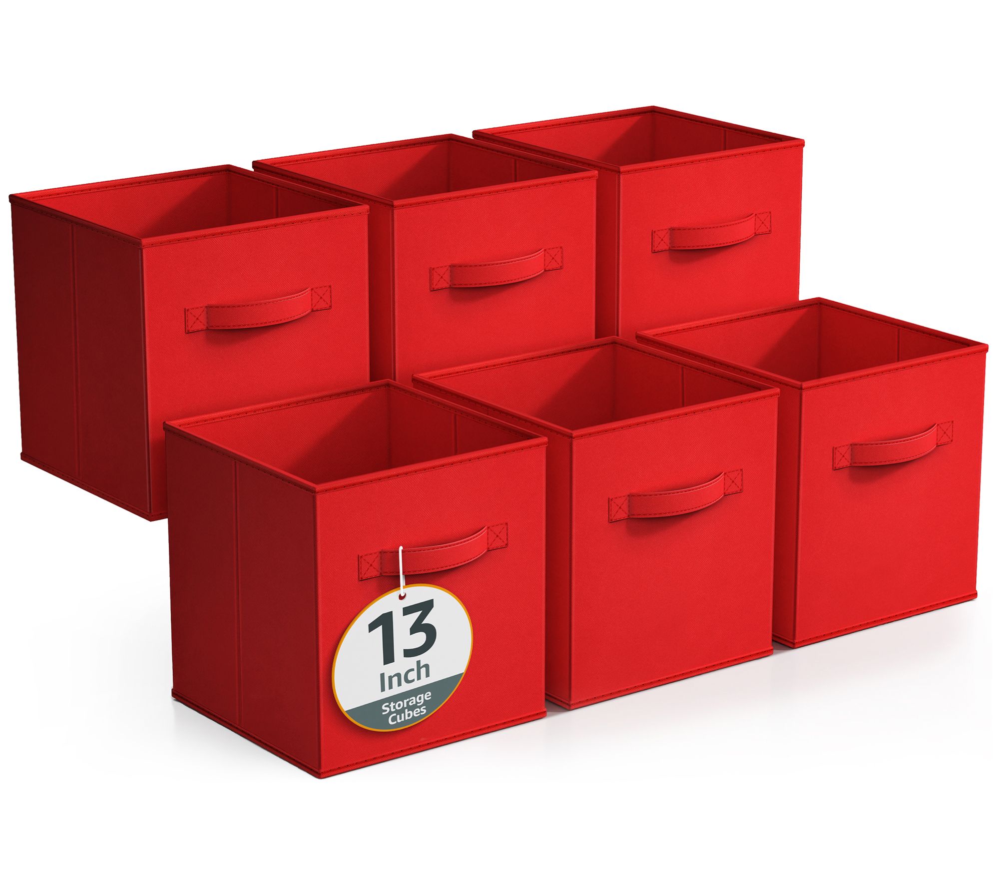 Sorbus 6 Pack 13 Inch Foldable Fabric Storage C ubes