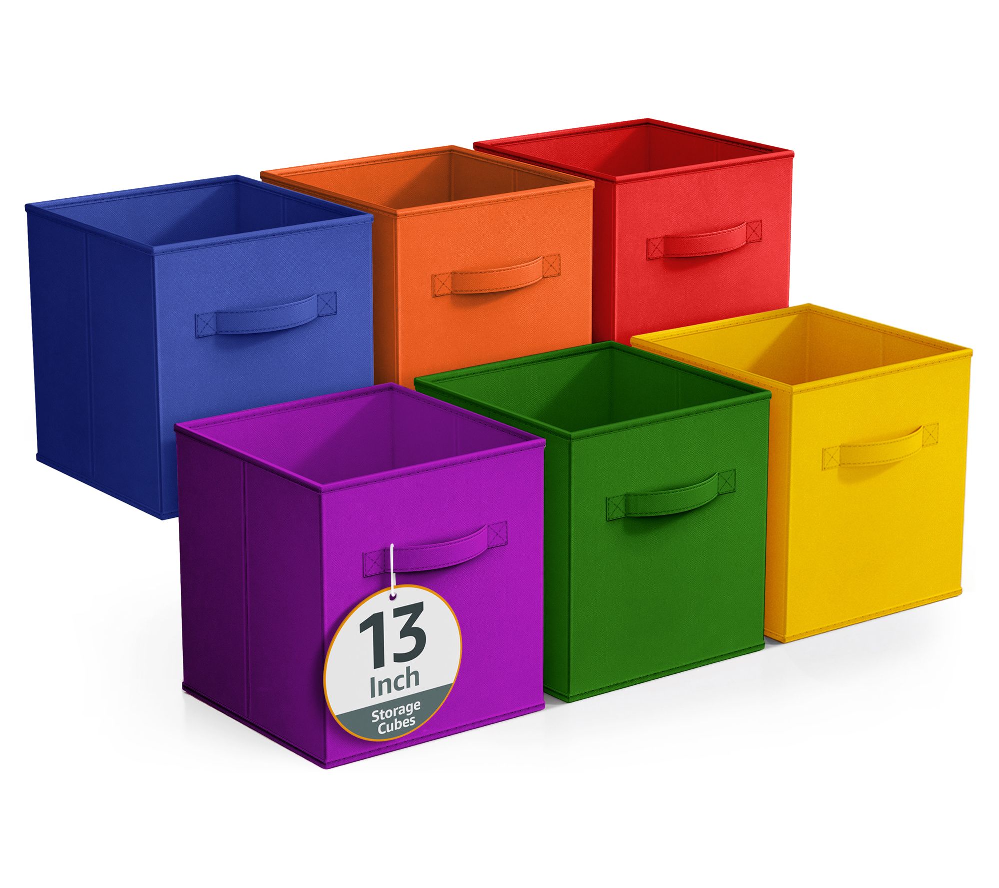 Sorbus 6 Pack 13 Inch Foldable Fabric Storage Cubes