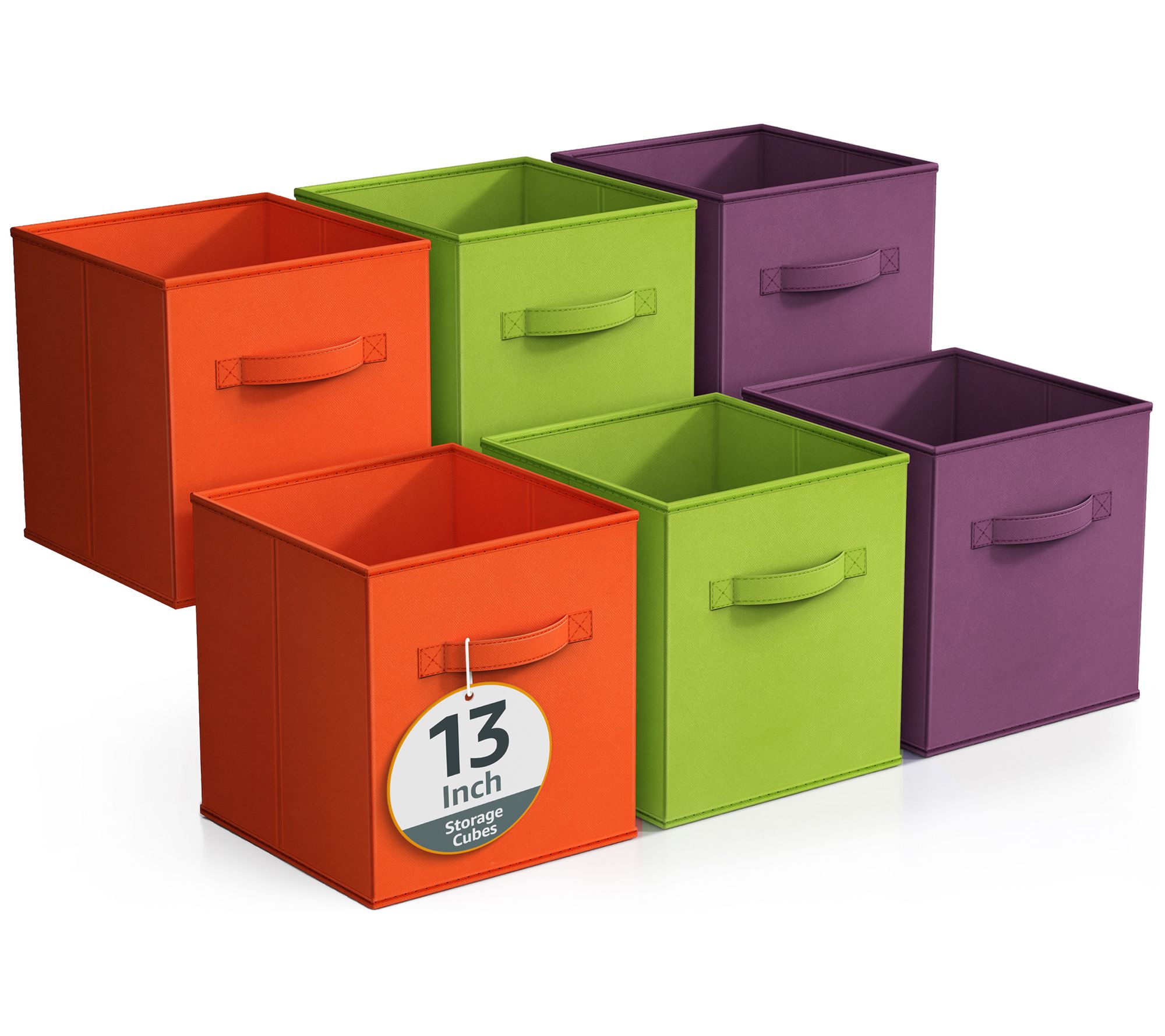 Sorbus 6 Pack 13 Inch Foldable Fabric Storage C ubes