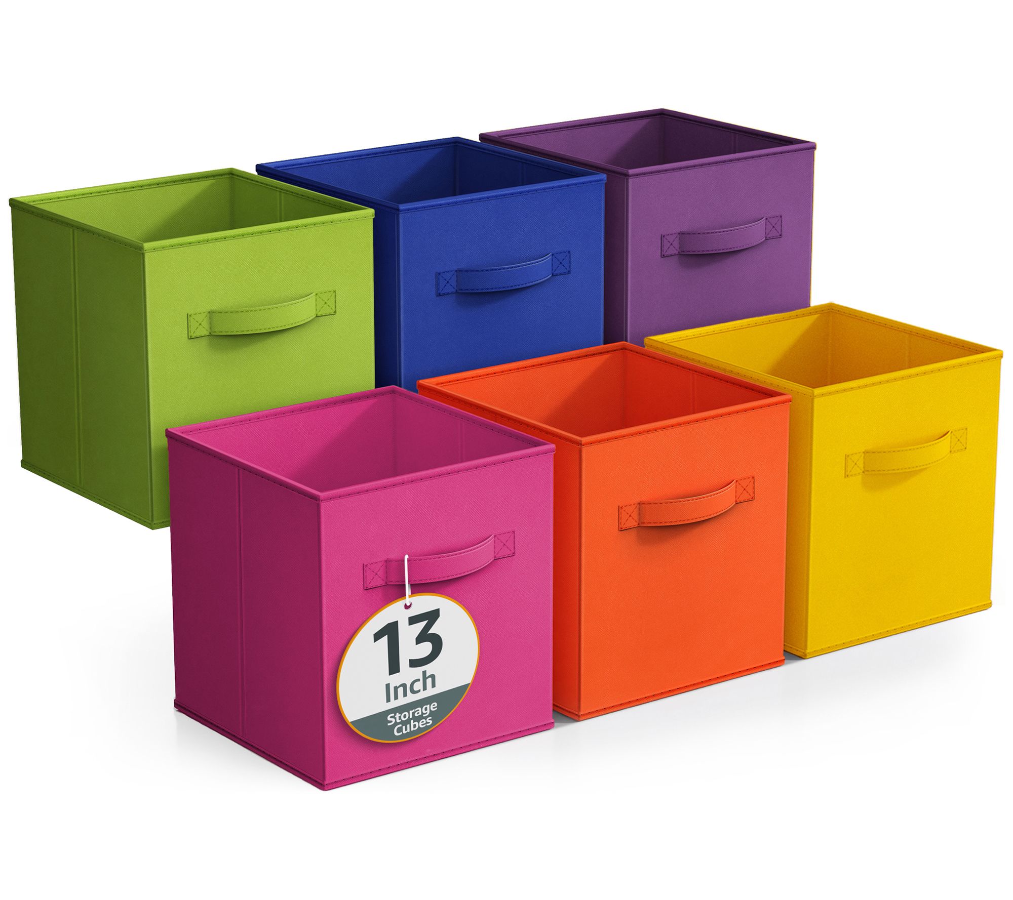 Sorbus 6 Pack 13 Inch Foldable Fabric Storage Cubes