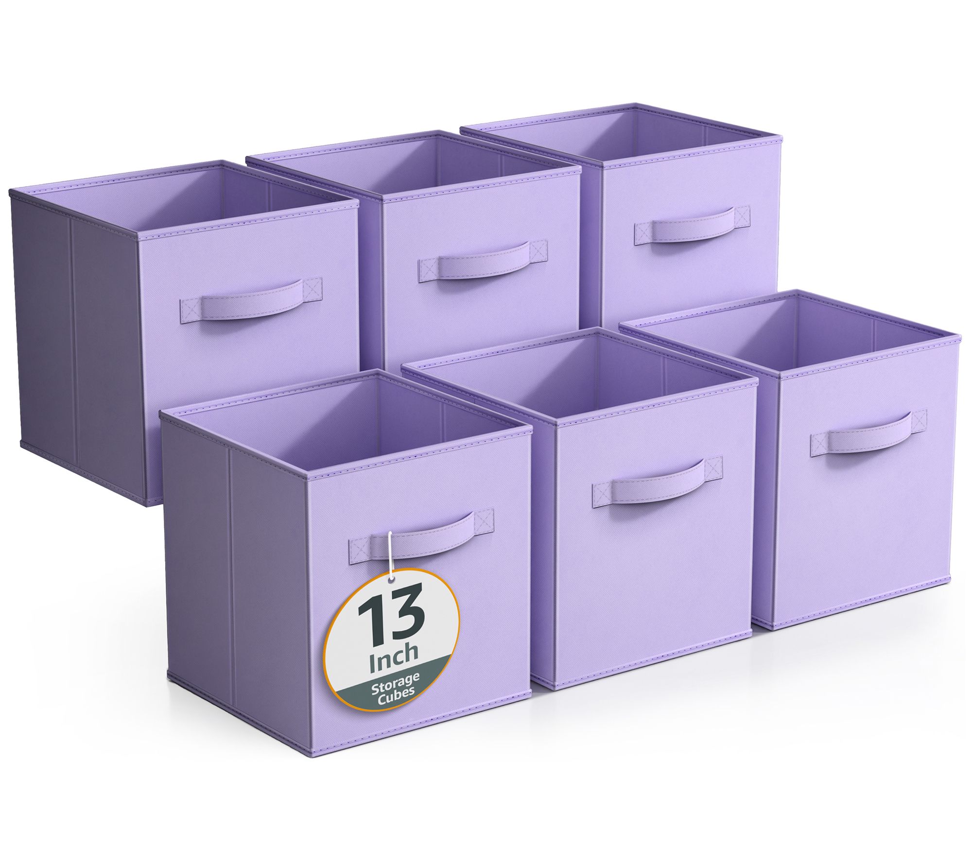 Sorbus 6 Pack 13 Inch Foldable Fabric Storage C ubes