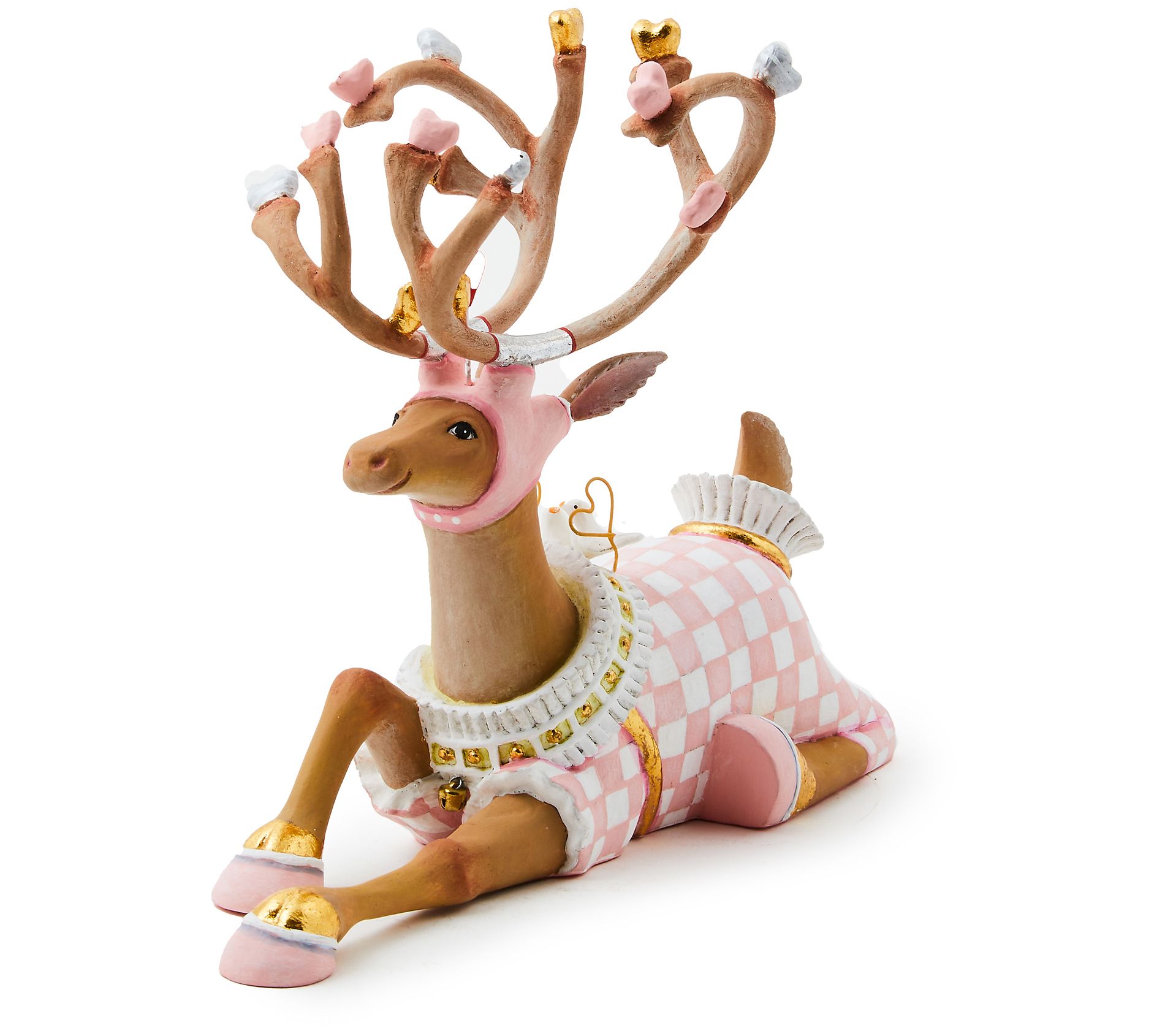 MacKenzie-Childs Dash Away Sitting Cupid Reindeer Figure