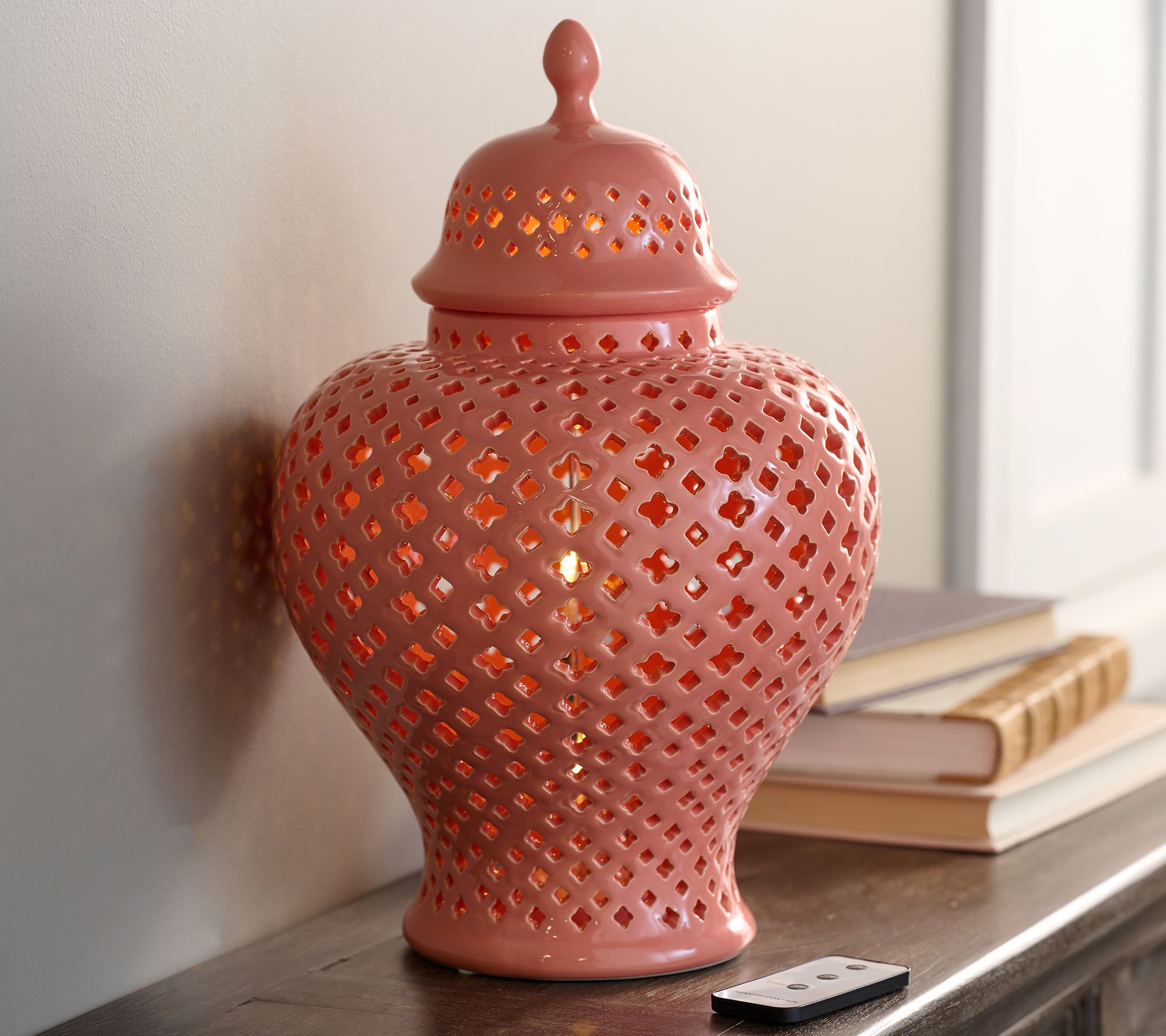 Hotel du Cobb by Dennis Basso Ginger Jar Lantern with LED Light