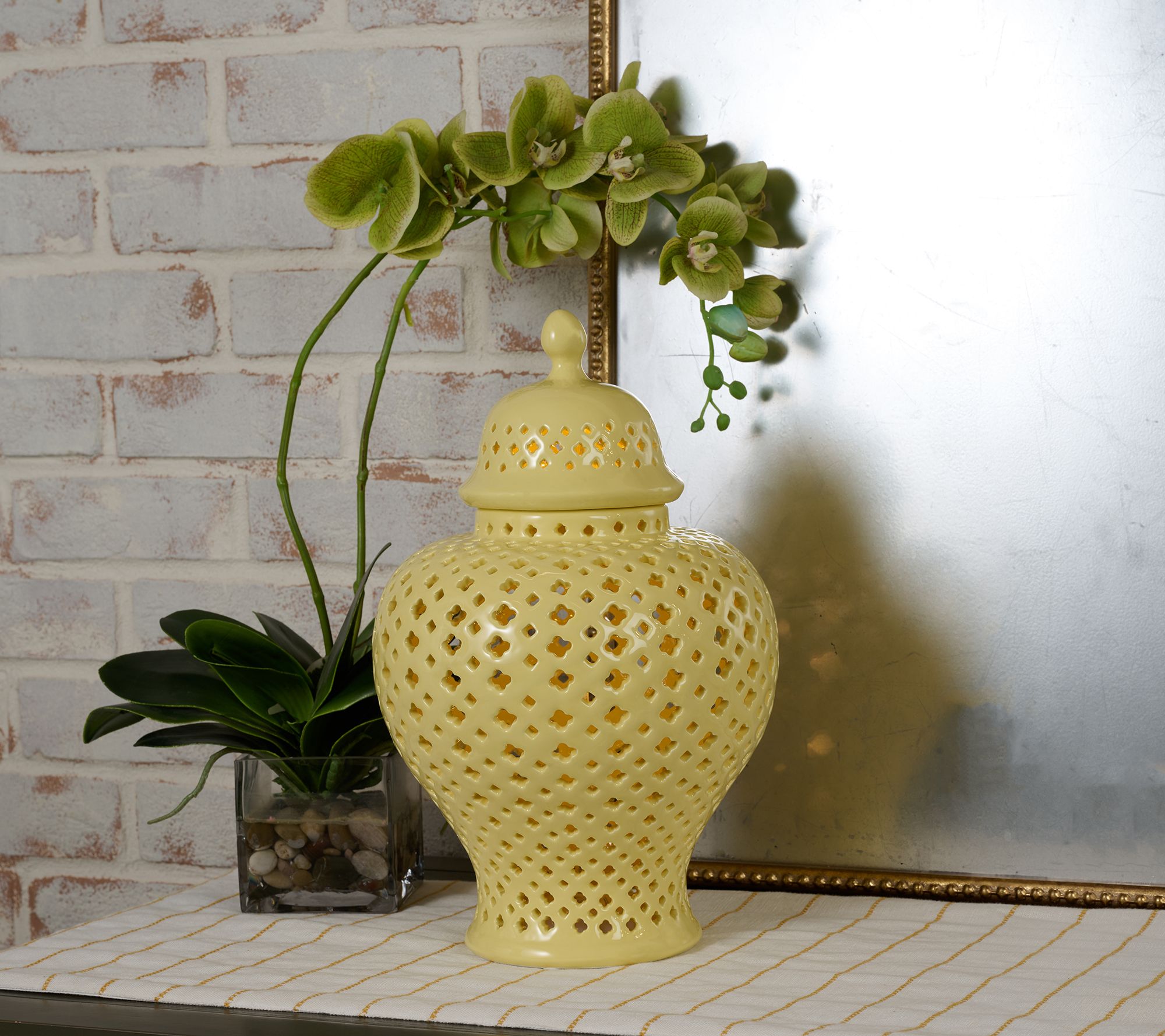 Hotel du Cobb by Dennis Basso Ginger Jar Lantern with LED Light