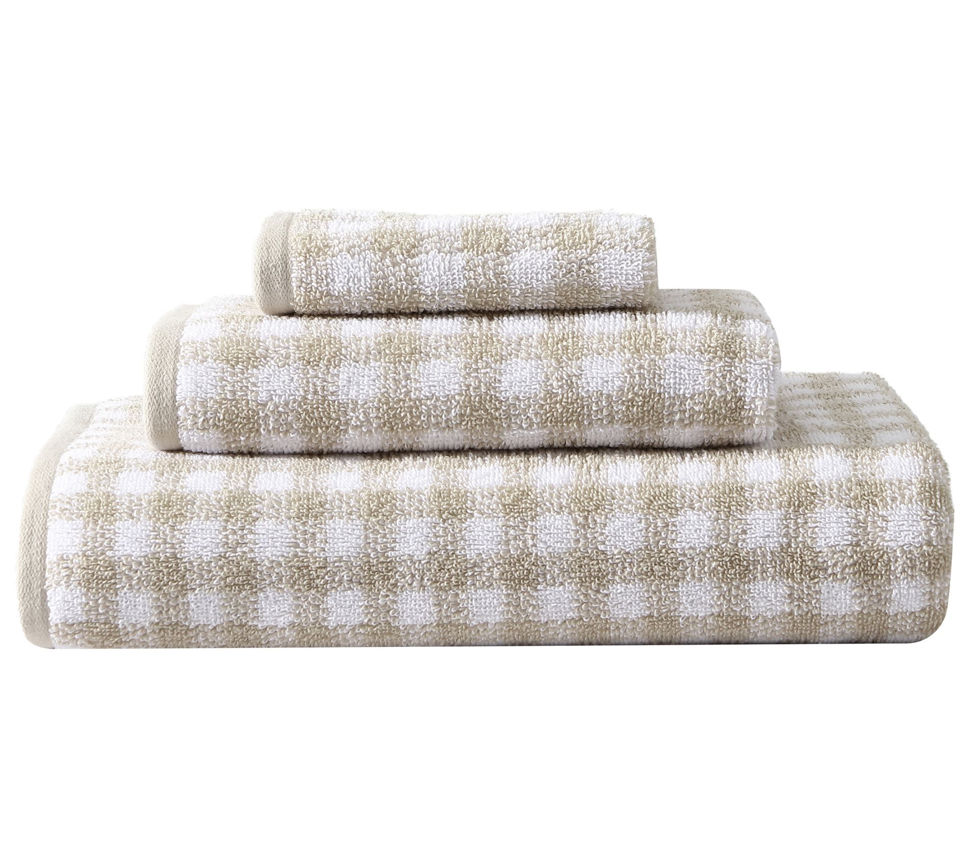 Laura Ashley Ginny Tan 3 Piece Towel Set