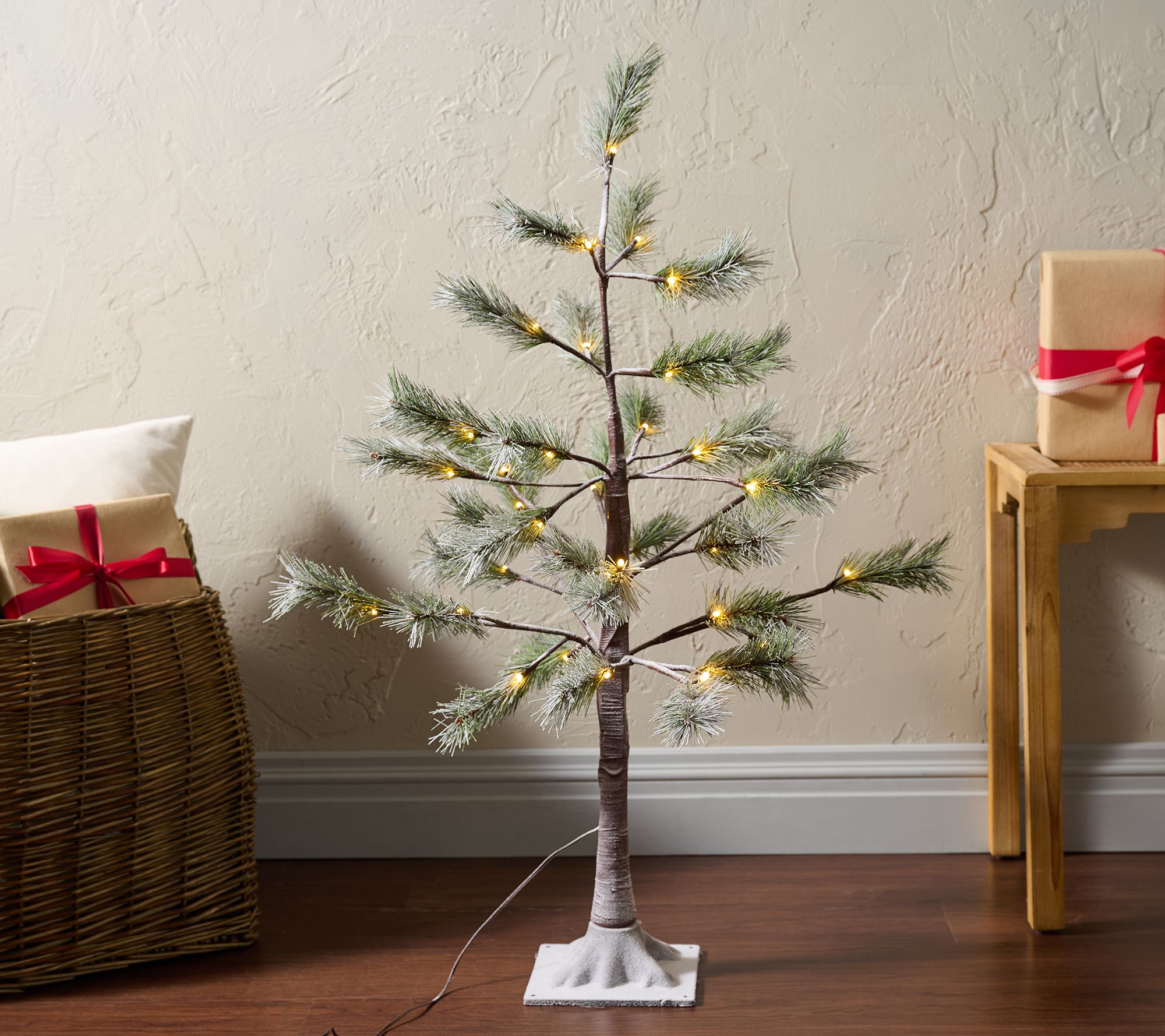 ShWk 8/18 Home Reflections 3' LED Flocked Pine Tree