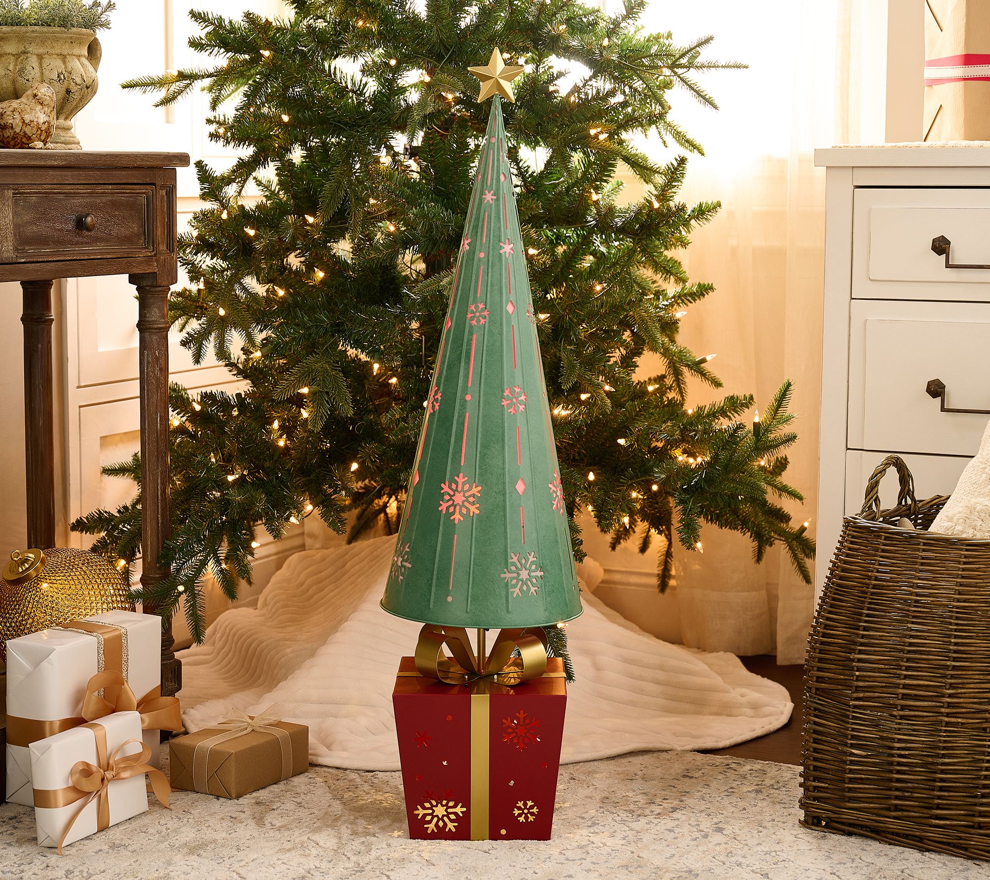 Kringle Express 38" Oversize Lit Decorative Tree with Presents