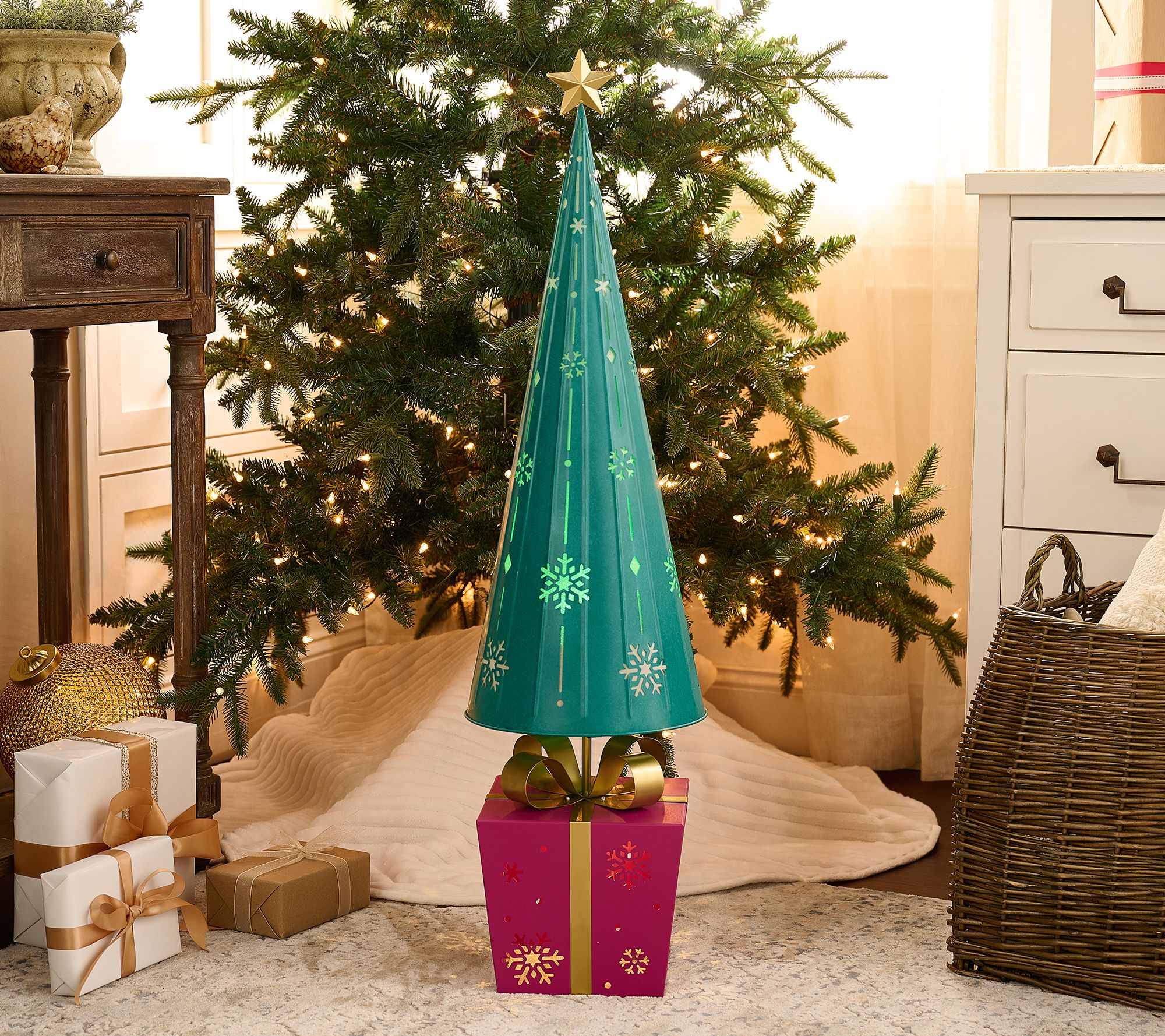 Kringle Express 38" Oversize Lit Decorative Tree with Presents