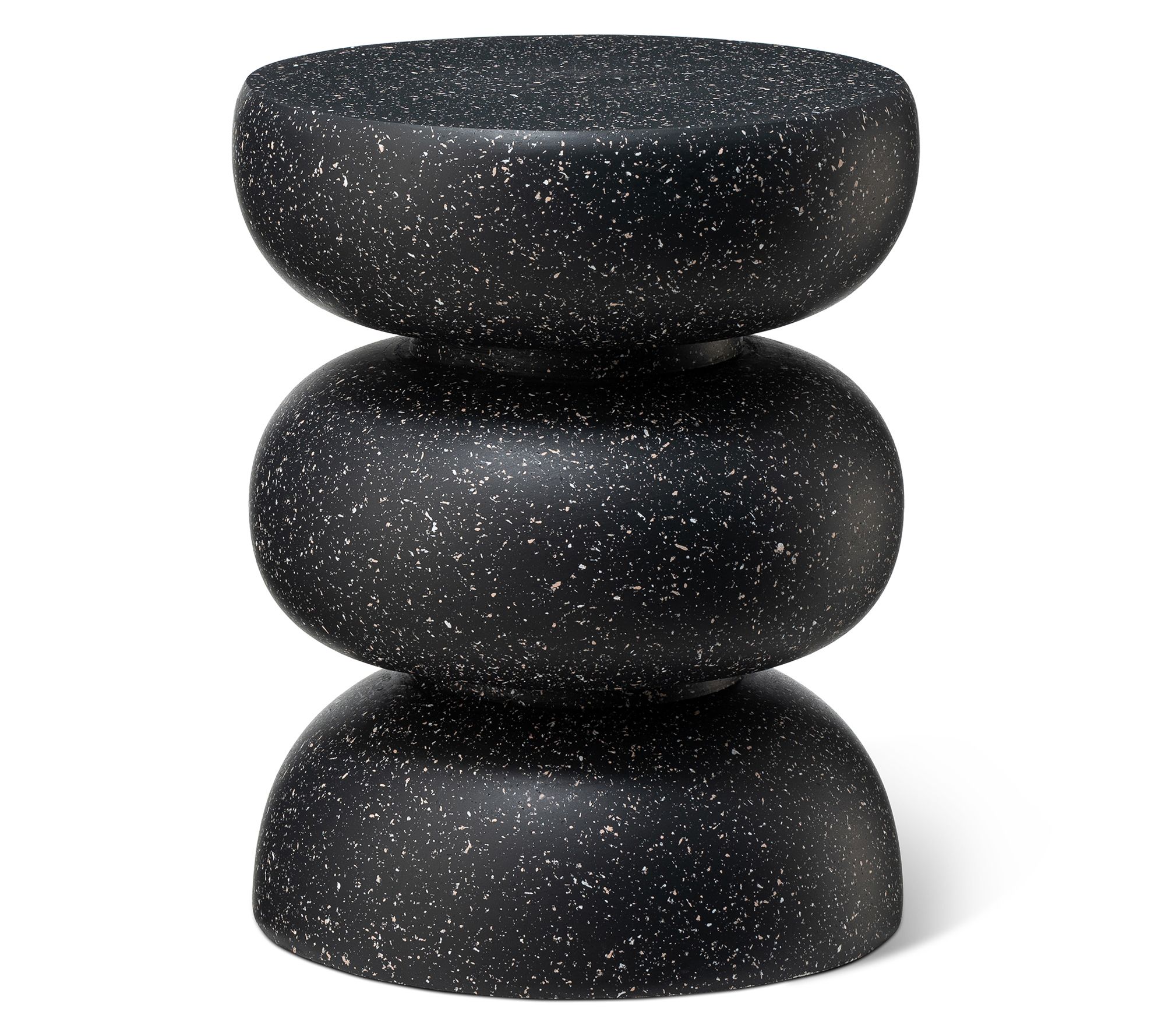 Glitzhome 18" Sphere Stack Faux Terrazzo GardenStool / Table