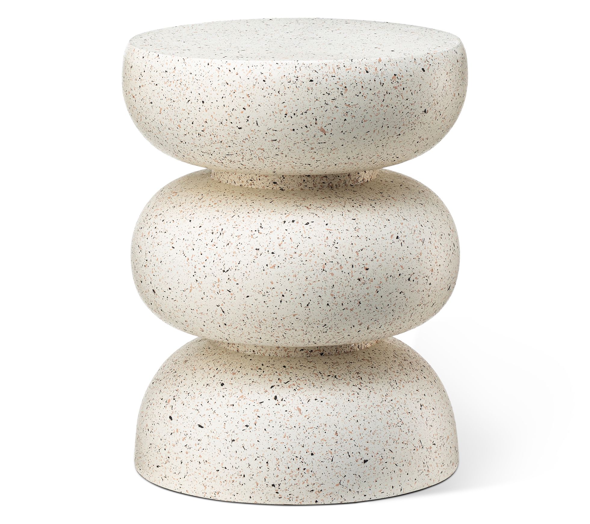Glitzhome 18" Sphere Stack Faux Terrazzo GardenStool / Table