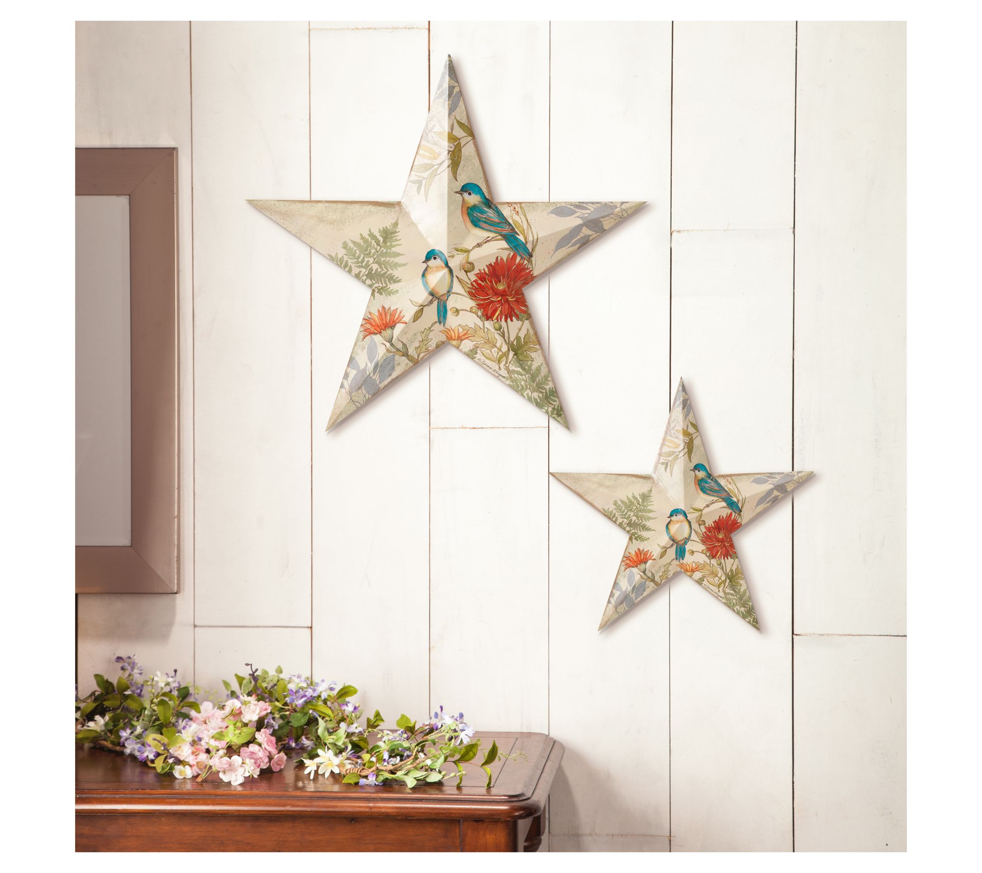 Metal Spring Bird Design Wall Star by Gerson International