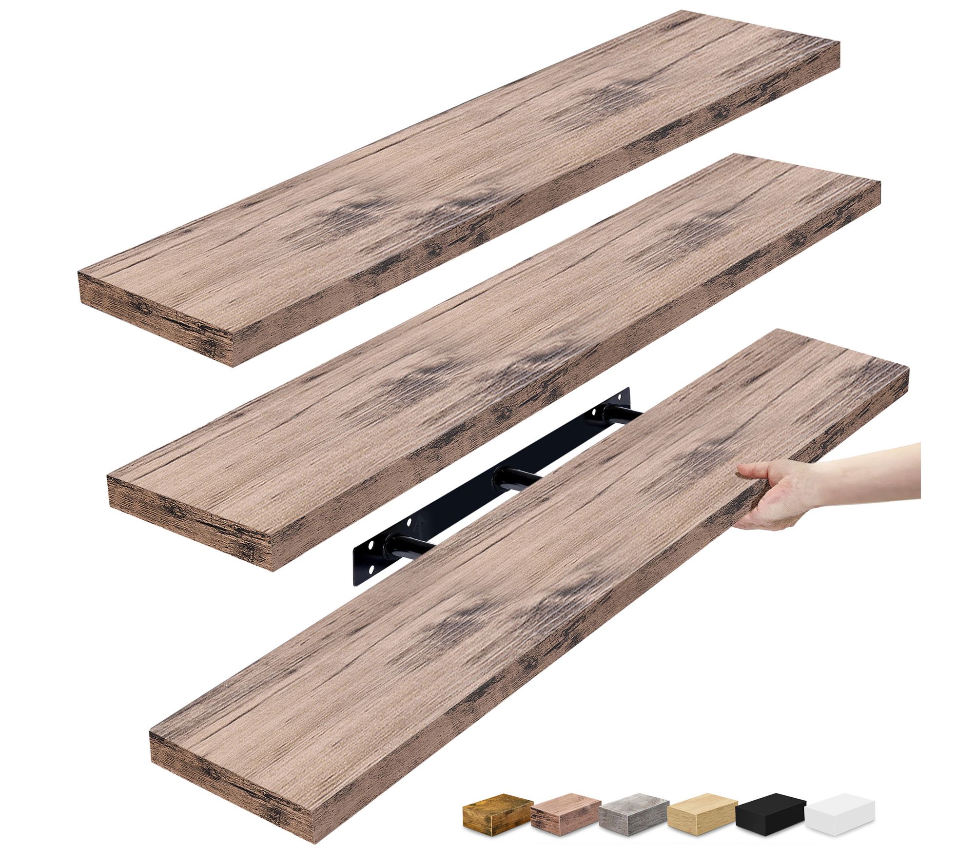 Sorbus Floating Shelves for Wall, 3 Pack Extraong Shelving