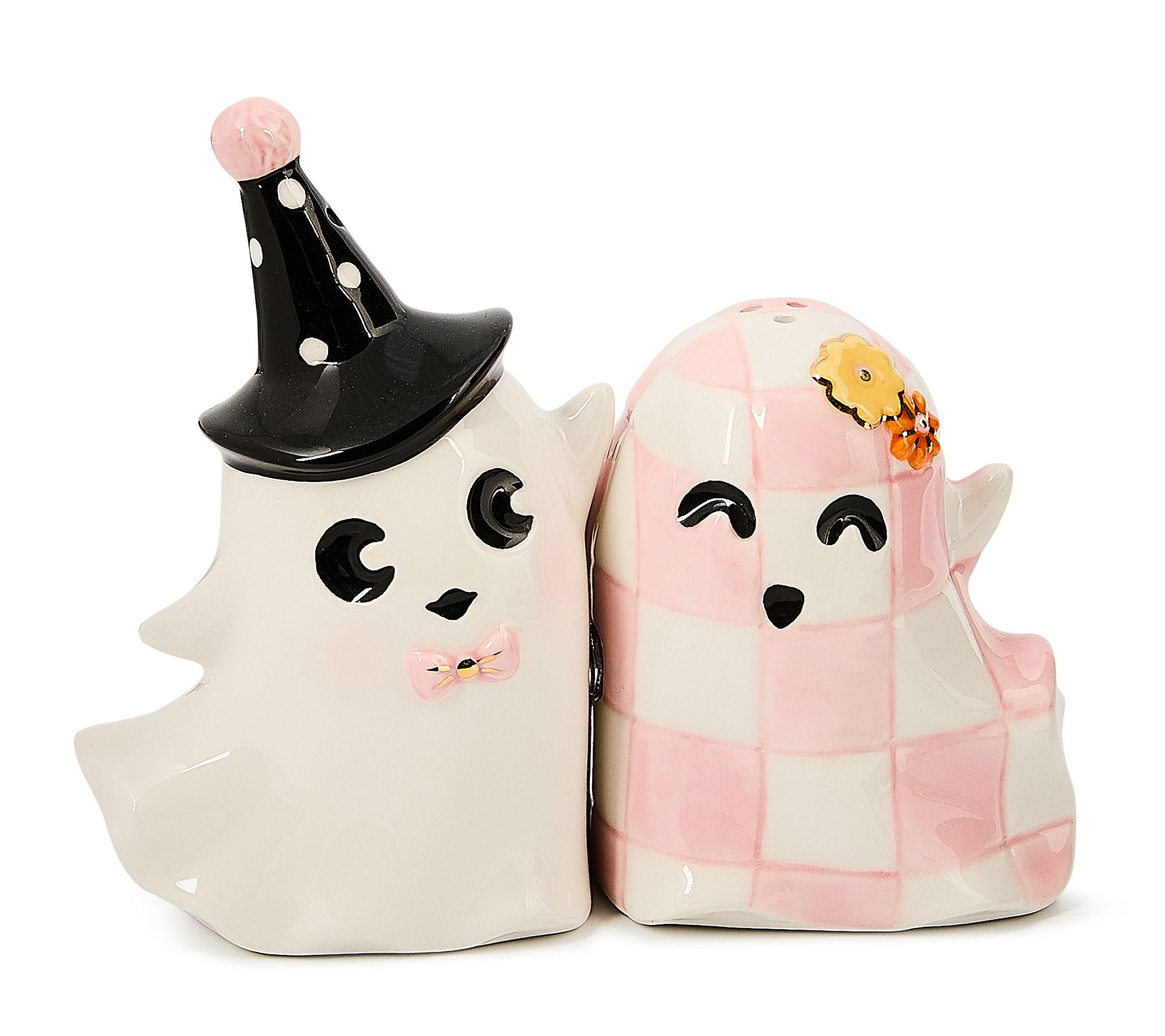 MacKenzie- Childs Halloween Ghost Salt & Pepper Shakers
