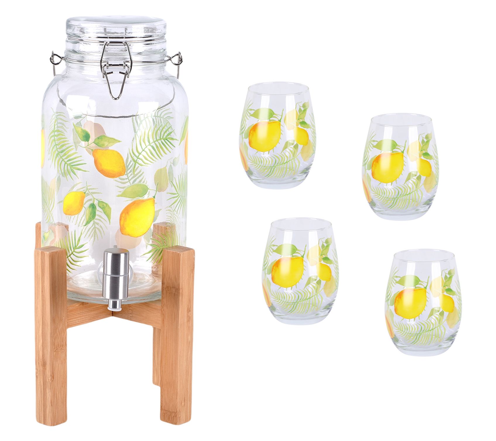 "As Is" Temp-tations Special Edition Drink Dispenser & 4pc Glass Set
