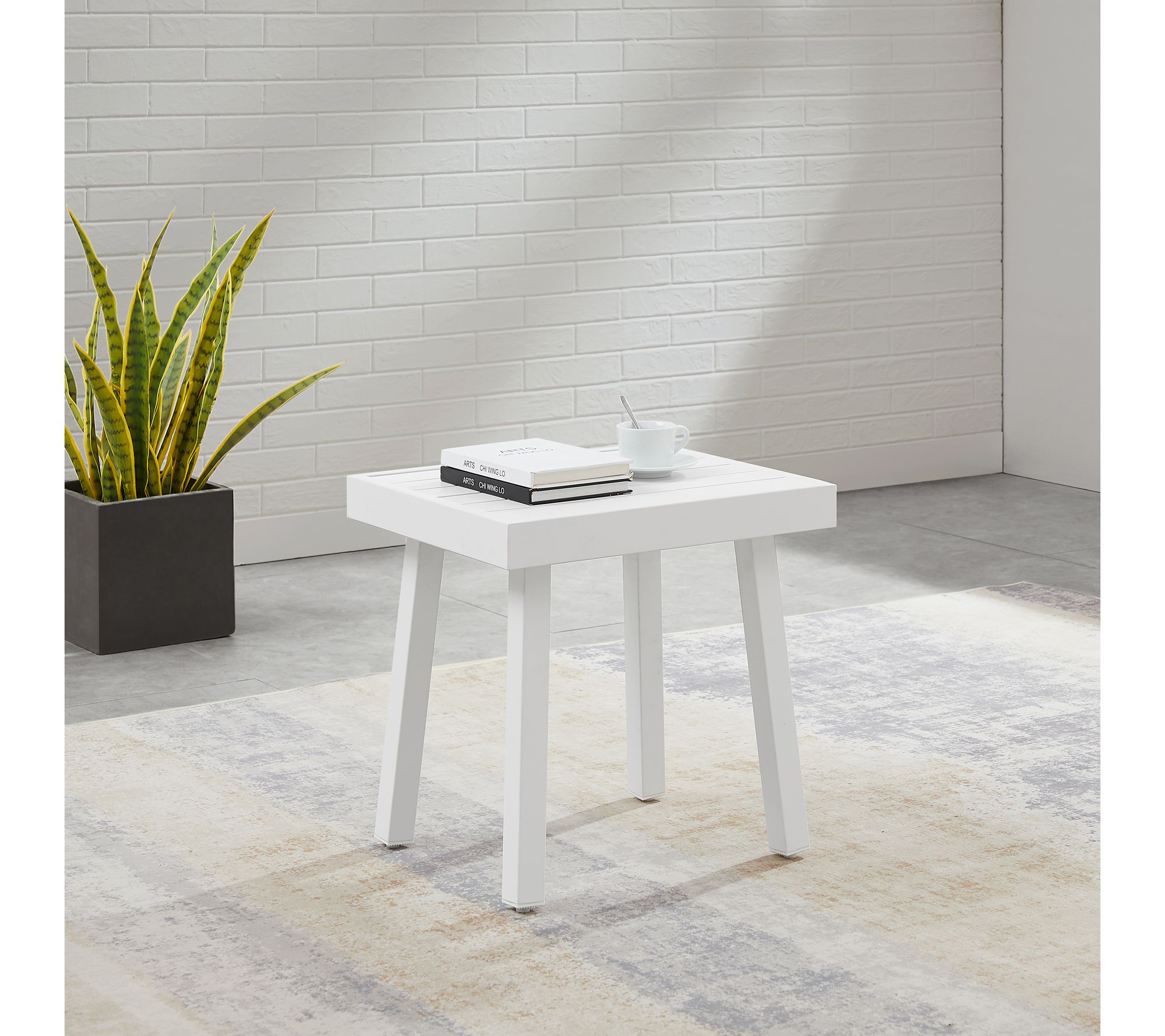 Linon Home Holland Aluminum Side Table