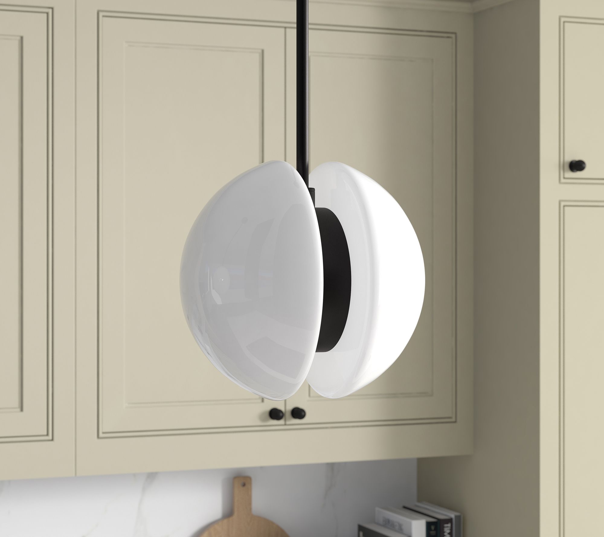 Hudson&Canal Kyriana 2-Light Pendant with GlassShade