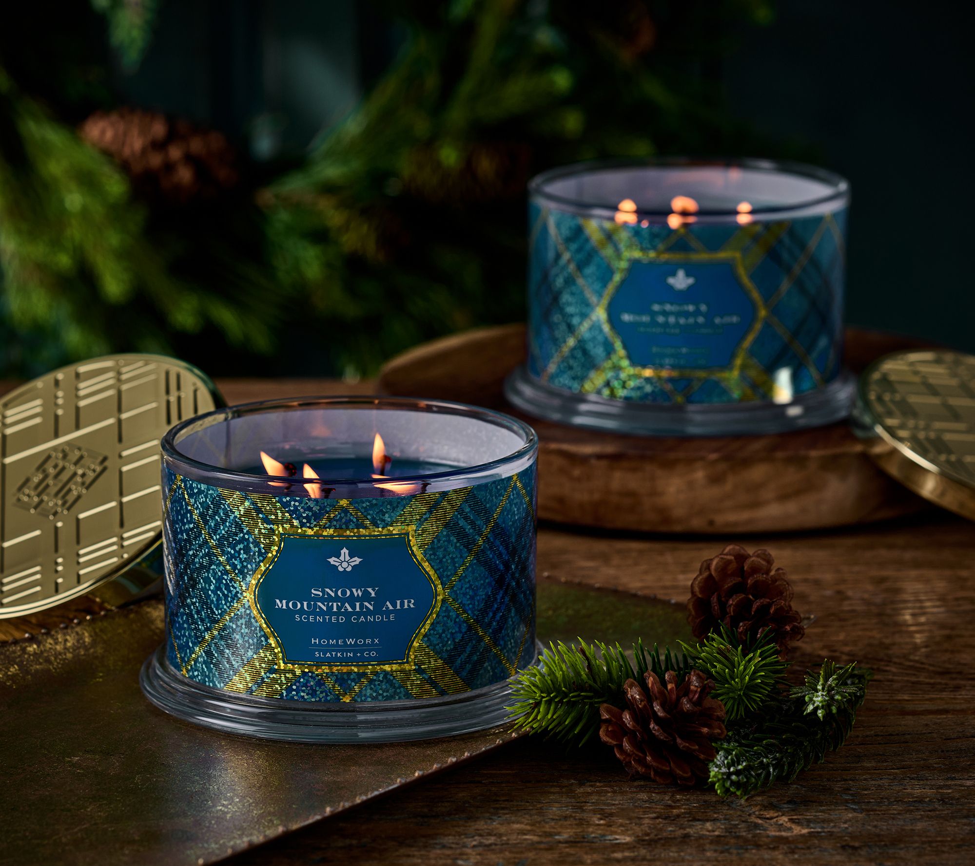 "As Is" HomeWorx by Slatkin + Co. S/2 18oz. Snowy Mountain Air